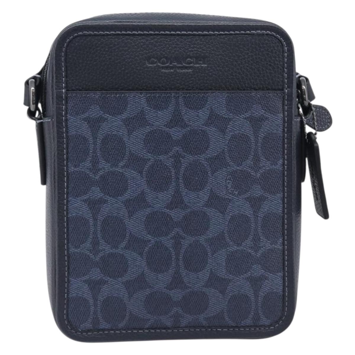 Coach Shoulder Bag Leather Blue Auth BA16394A