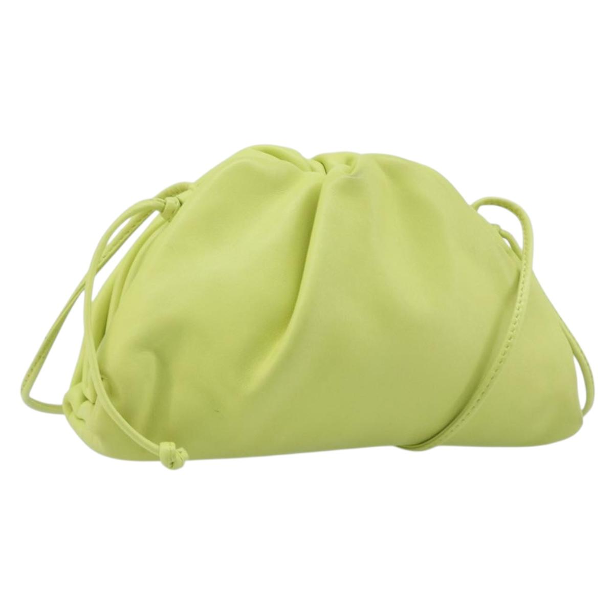 Bottega Veneta Mini The Pouch Leather Green Auth BA16399