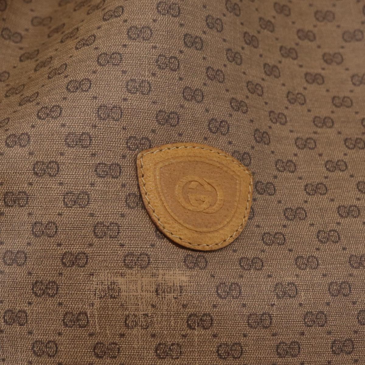 GUCCI Micro GG Supreme Shoulder Bag PVC Beige Gold 001 084 0850 Auth BA16402