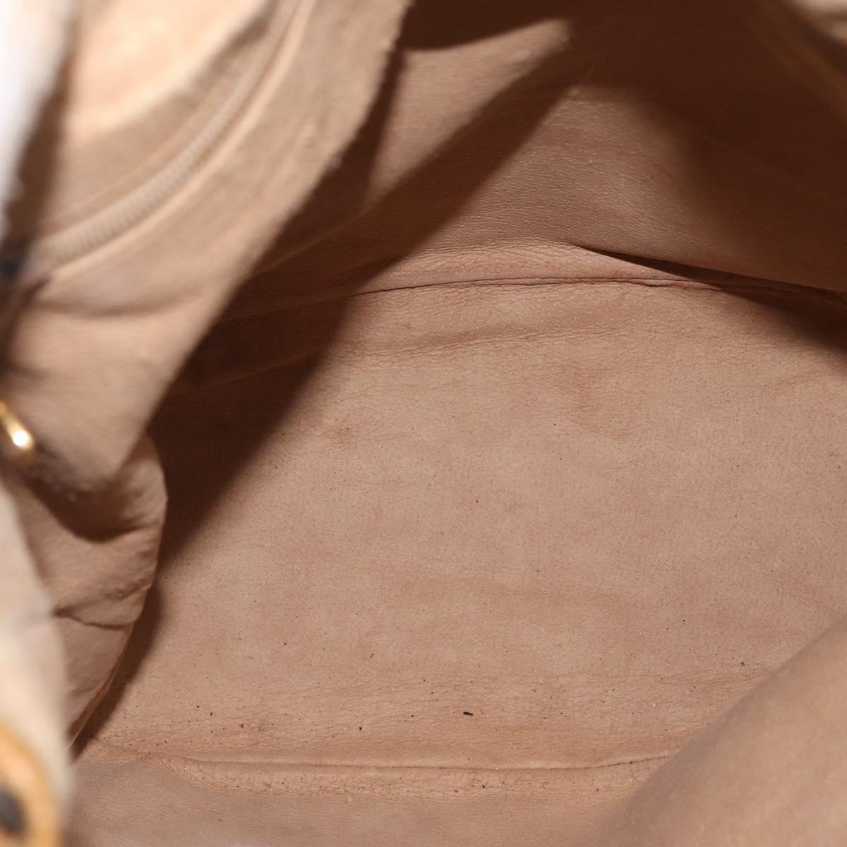 GUCCI Micro GG Supreme Shoulder Bag PVC Beige Gold 001 084 0850 Auth BA16402
