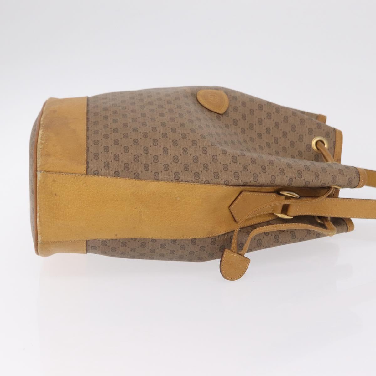 GUCCI Micro GG Supreme Shoulder Bag PVC Beige Gold 001 084 0850 Auth BA16402