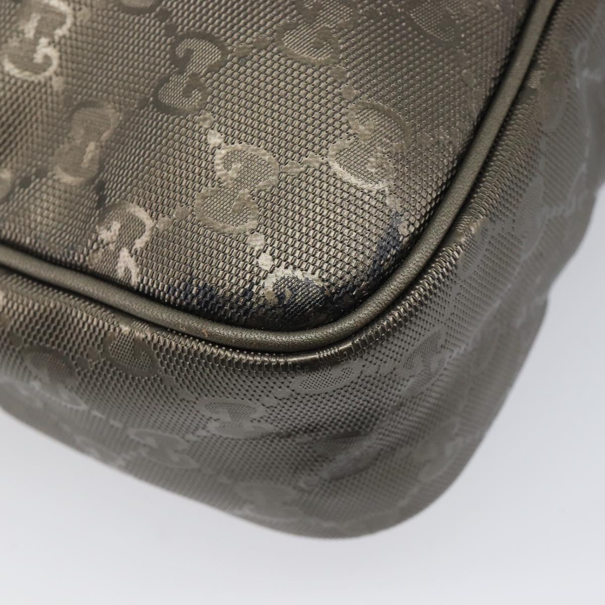 GUCCI GG implementation Shoulder Bag PVC Champagne Gold 233268 Auth BA16408