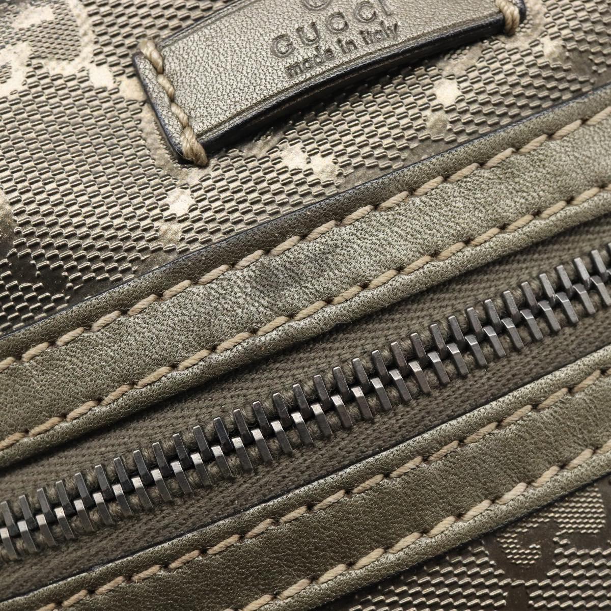 GUCCI GG implementation Shoulder Bag PVC Champagne Gold 233268 Auth BA16408