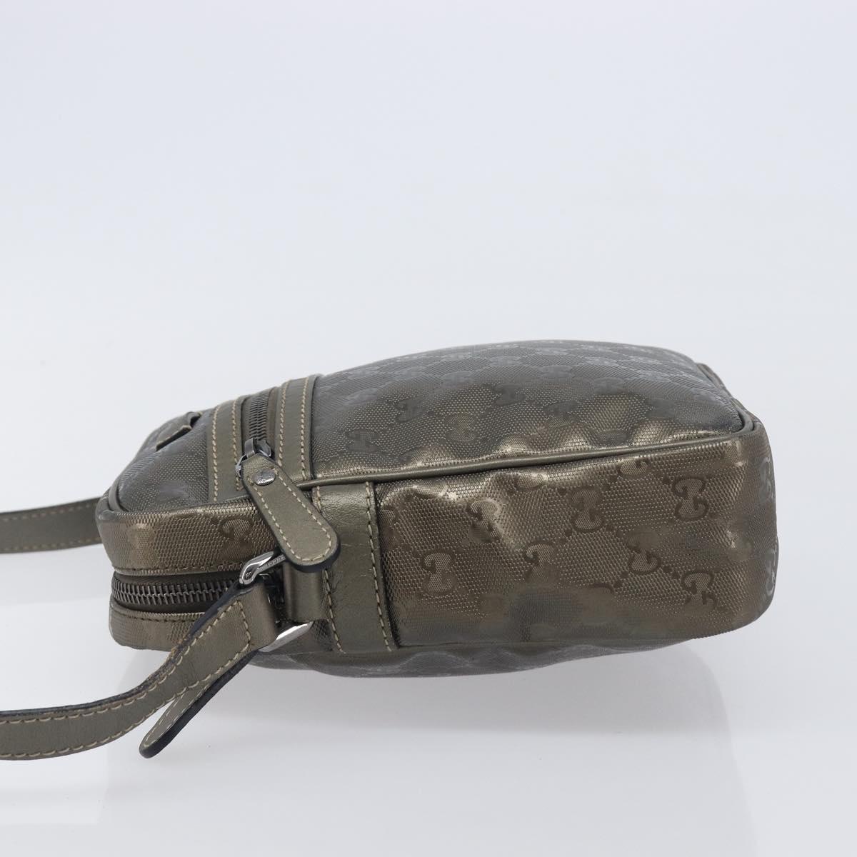 GUCCI GG implementation Shoulder Bag PVC Champagne Gold 233268 Auth BA16408