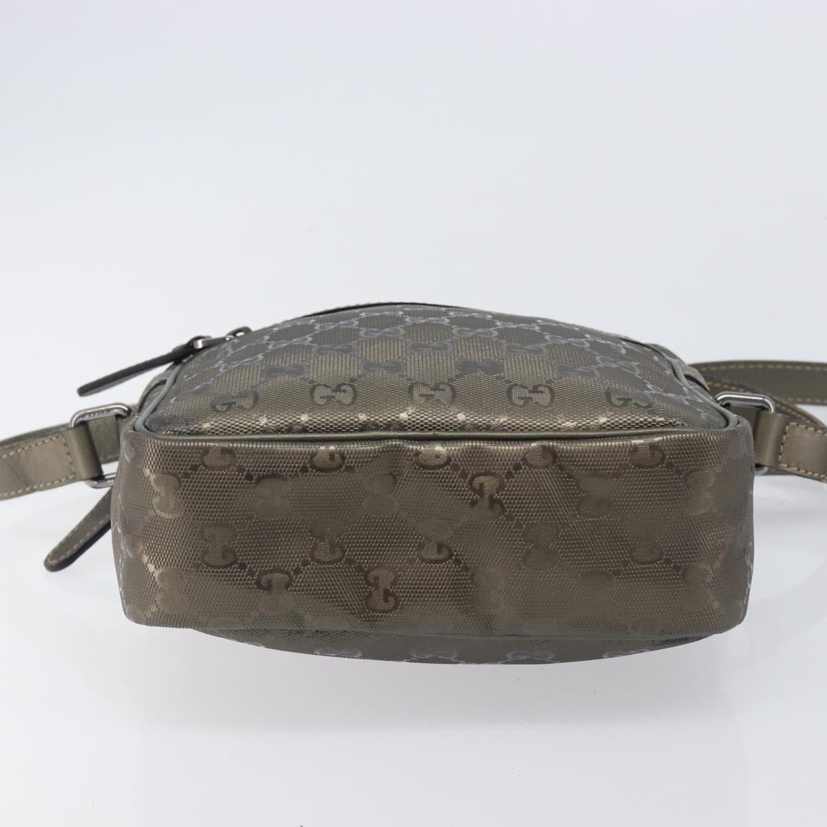 GUCCI GG implementation Shoulder Bag PVC Champagne Gold 233268 Auth BA16408