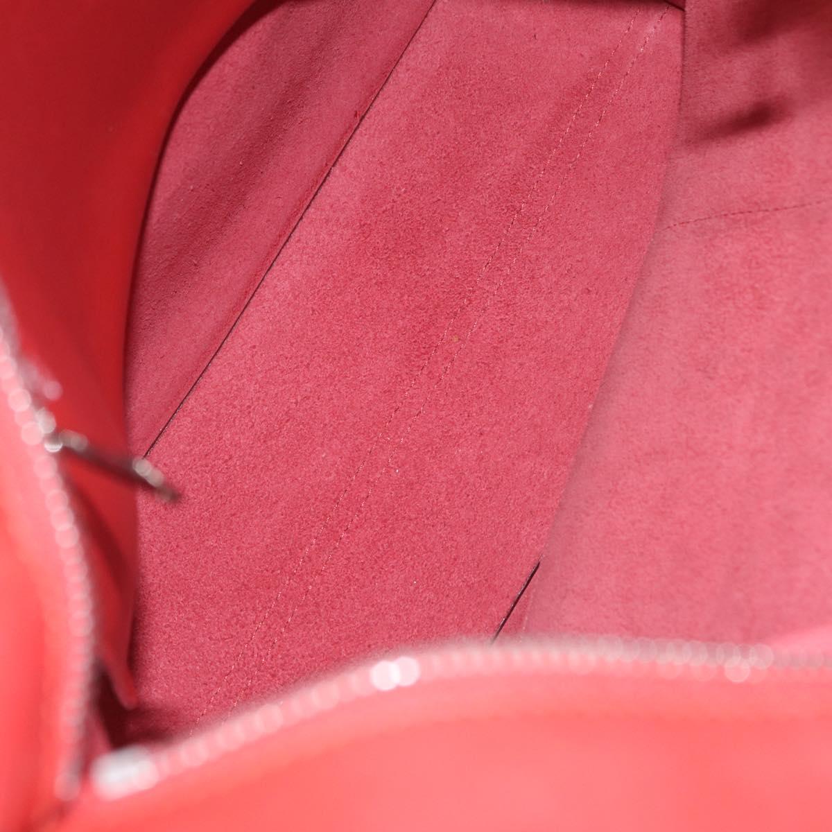 LOEWE Tote Bag Leather Red Silver Auth BA16409A