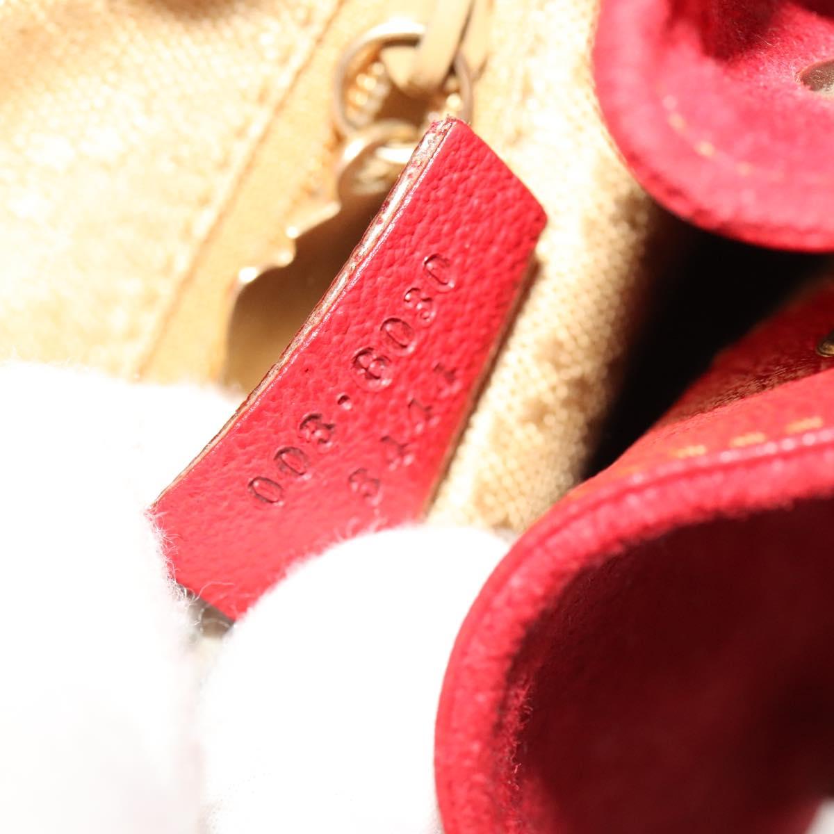 GUCCI Bamboo Backpack Suede Outlet Red 003 8030 3444 Auth BA1641