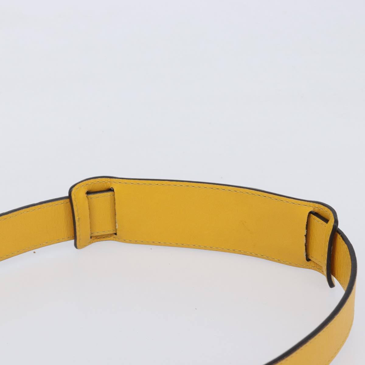 GUCCI Diamante Shoulder Bag Leather Yellow Gold 201448 Auth BA16419A