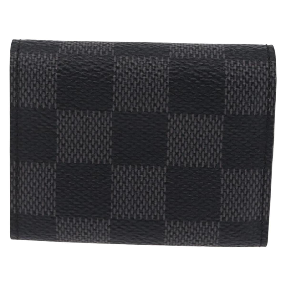 LOUIS VUITTON Damier Graphite Buton De Manchette Cuffs LV Auth BA16425V
