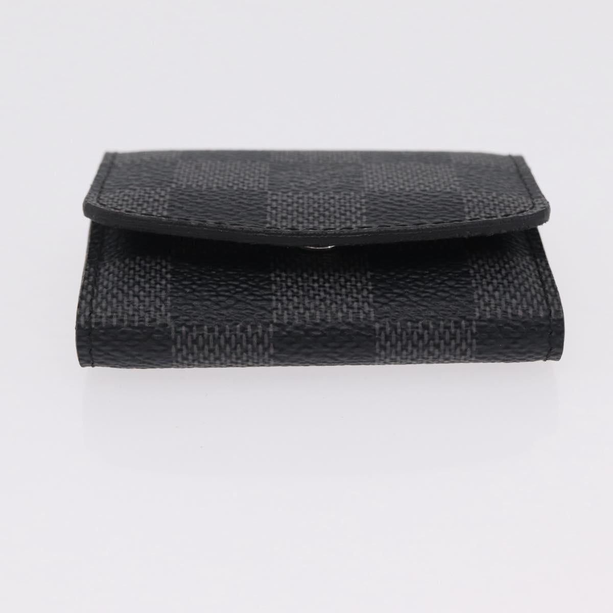 LOUIS VUITTON Damier Graphite Buton De Manchette Cuffs LV Auth BA16425V