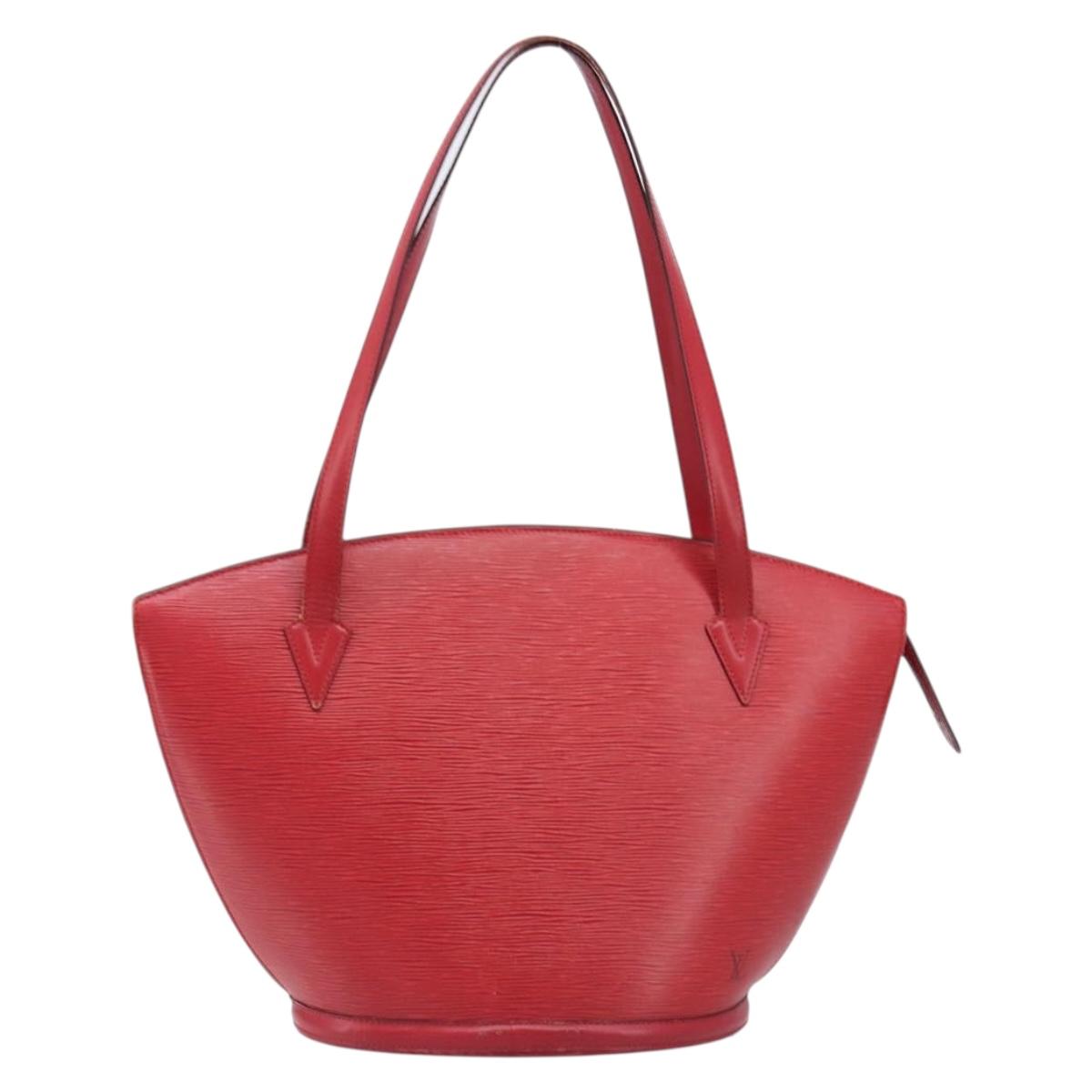 LOUIS VUITTON Epi Saint Jacques Shopping Shoulder Bag Red M52277 LV Auth BA16428