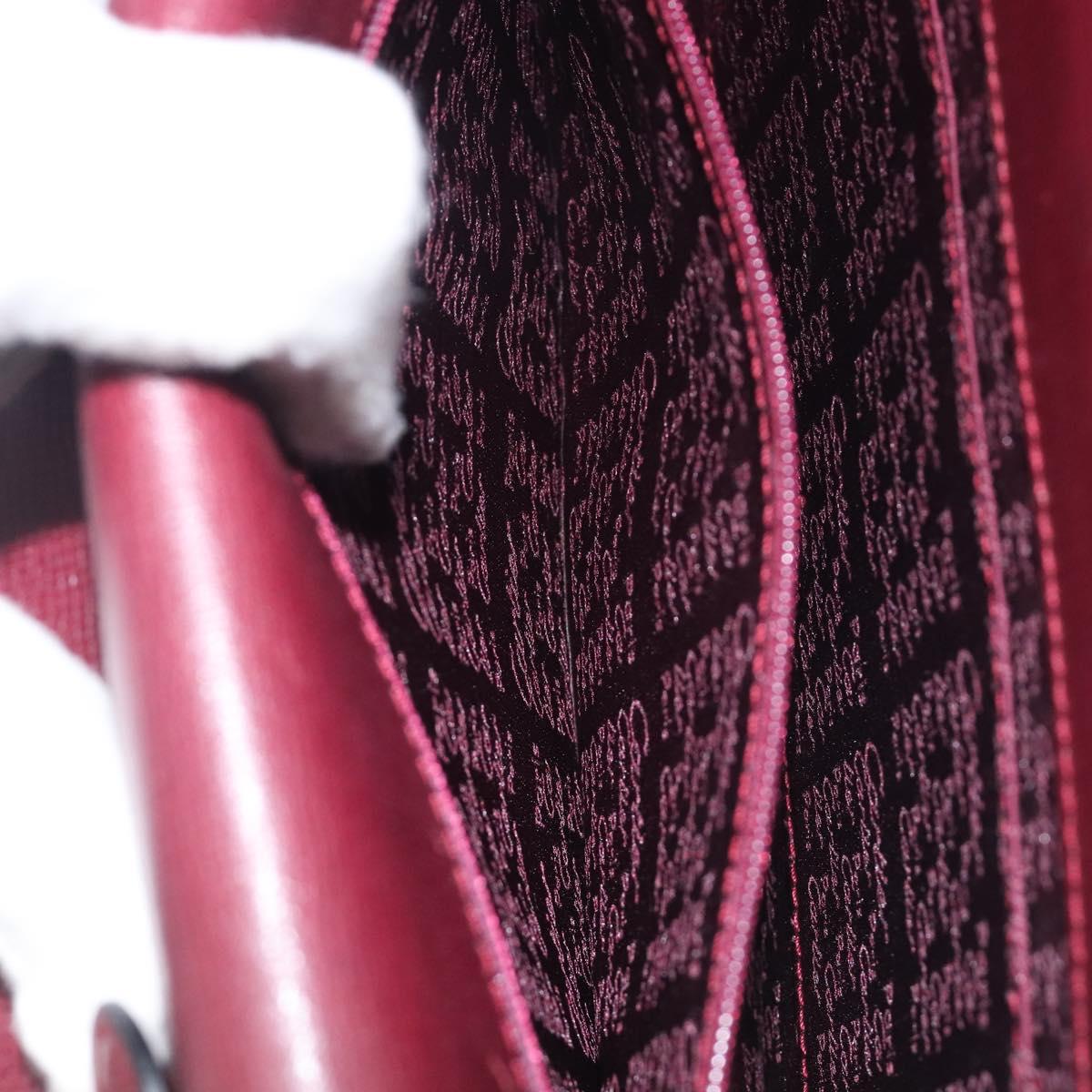 Cartier Must Line Shoulder Bag Leather Bordeaux Gold Auth BA16433