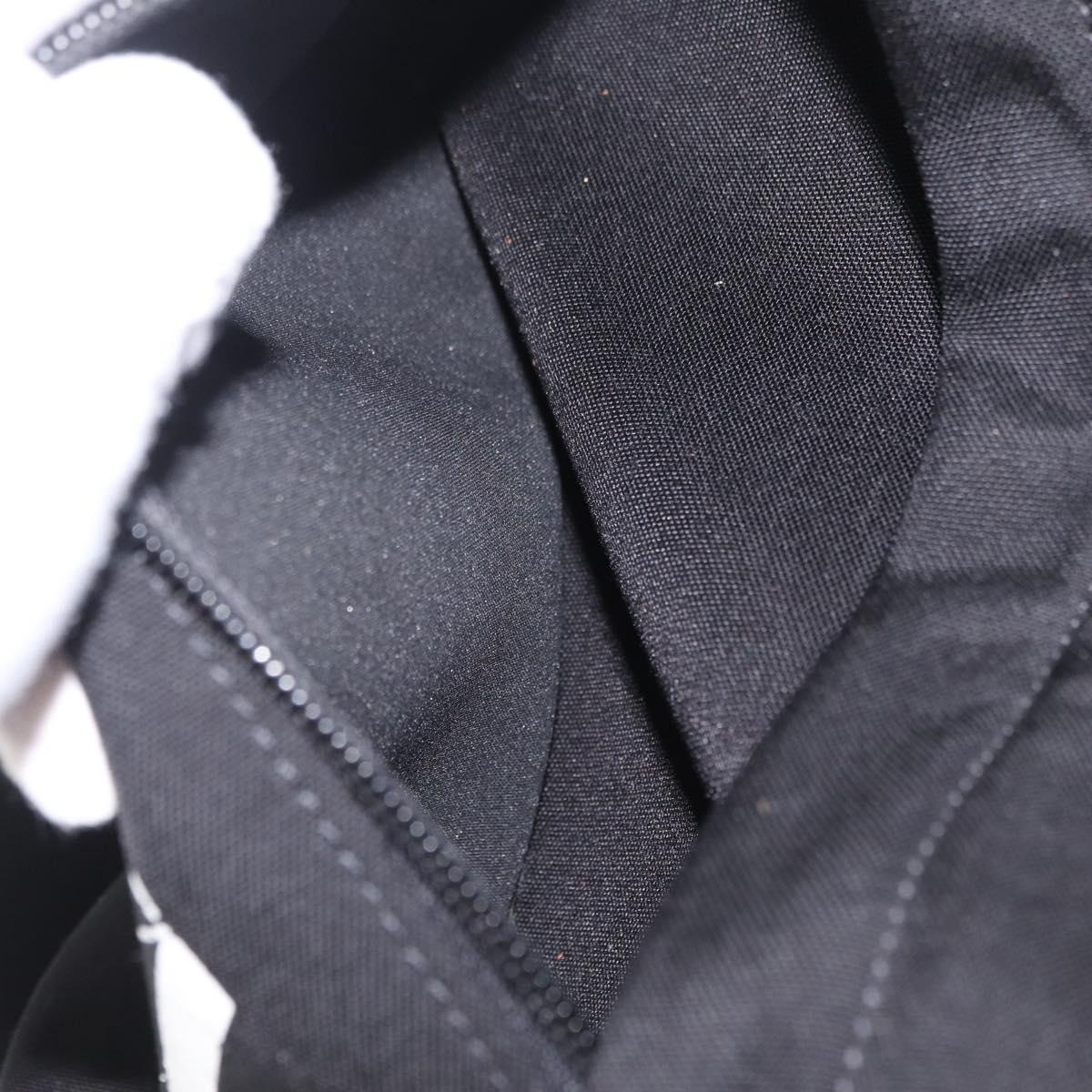 Valentino Backpack Canvas Black Silver Auth BA16435A