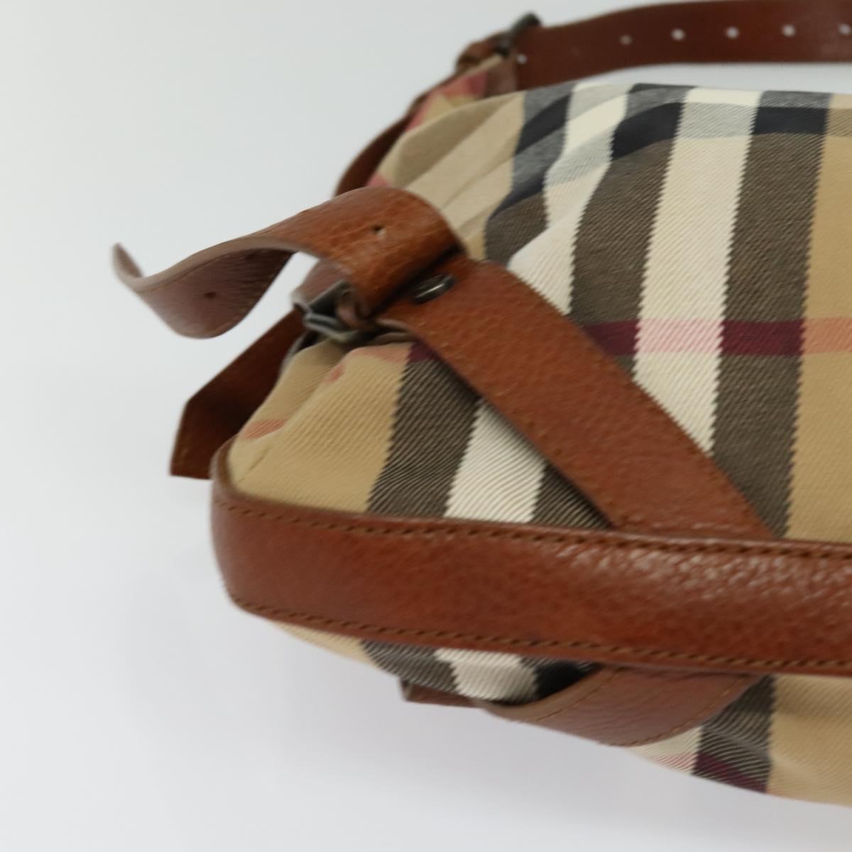 BURBERRY Shoulder Bag Canvas Brown Auth BA1646