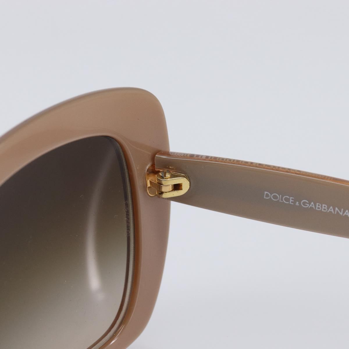 Dolce & Gabbana Sunglasses Plastic Beige Gold Auth BA16469V