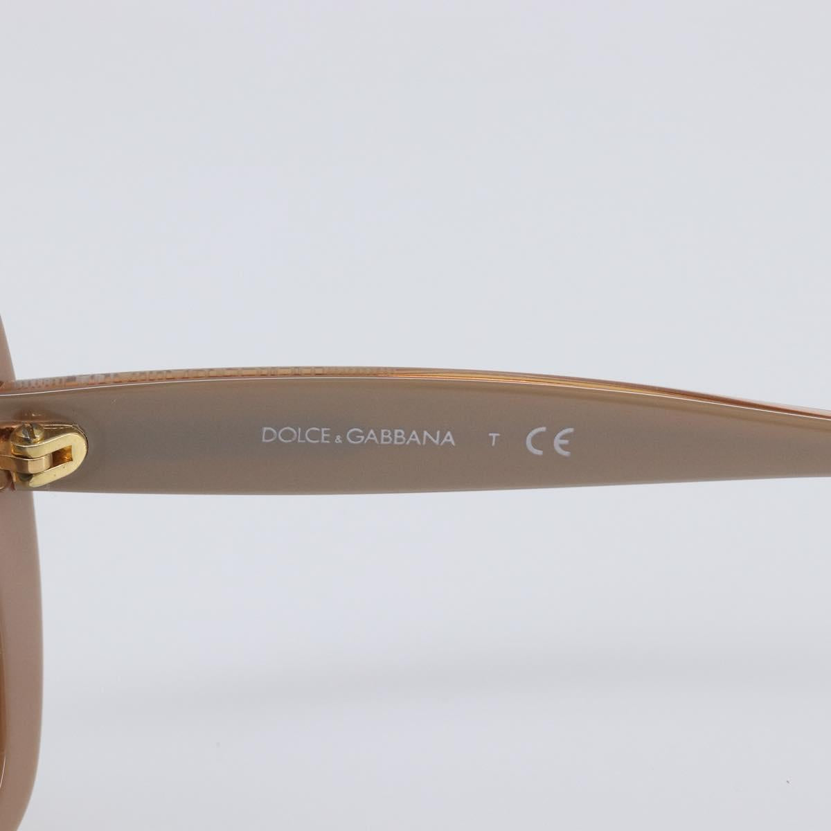 Dolce & Gabbana Sunglasses Plastic Beige Gold Auth BA16469V