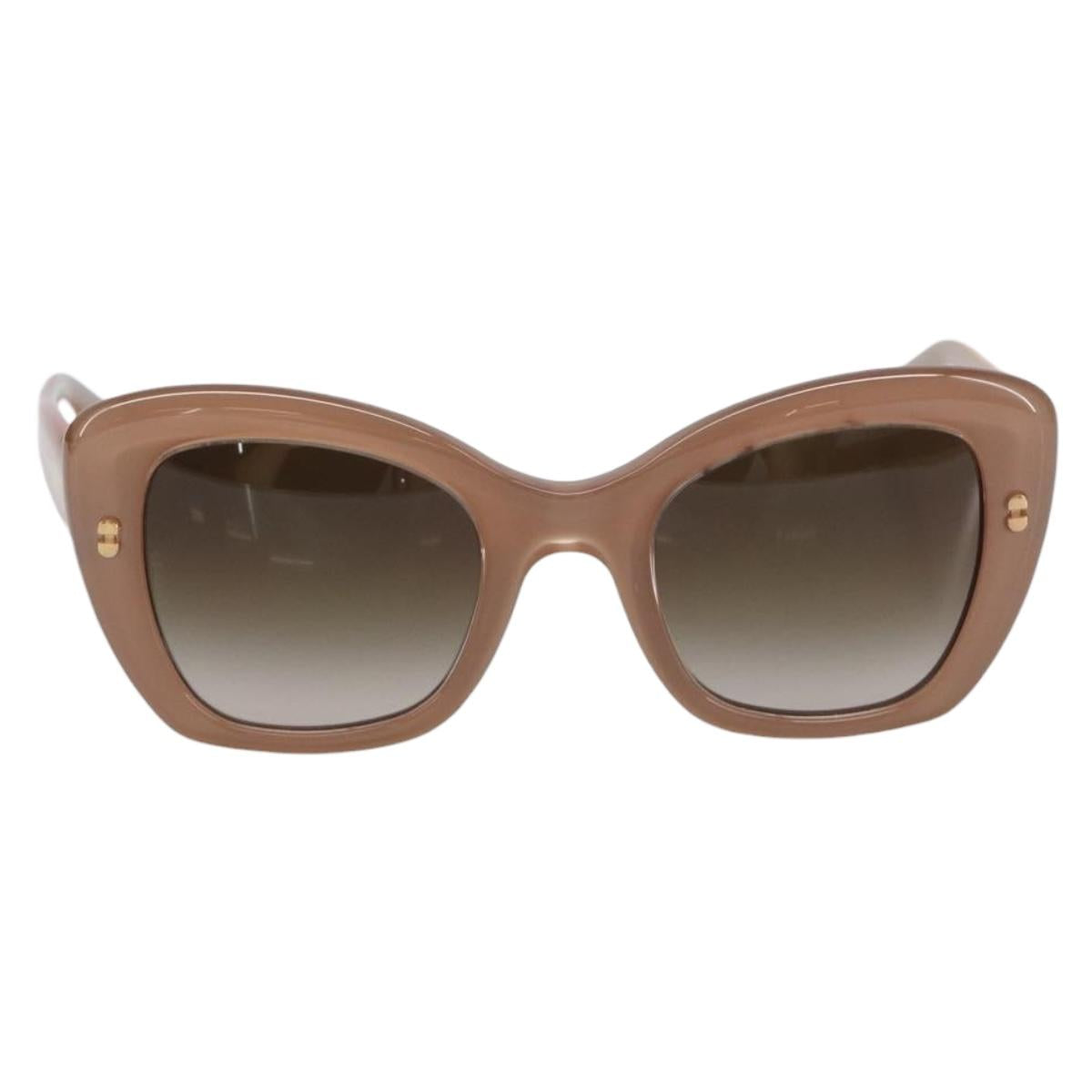 Dolce & Gabbana Sunglasses Plastic Beige Gold Auth BA16469V