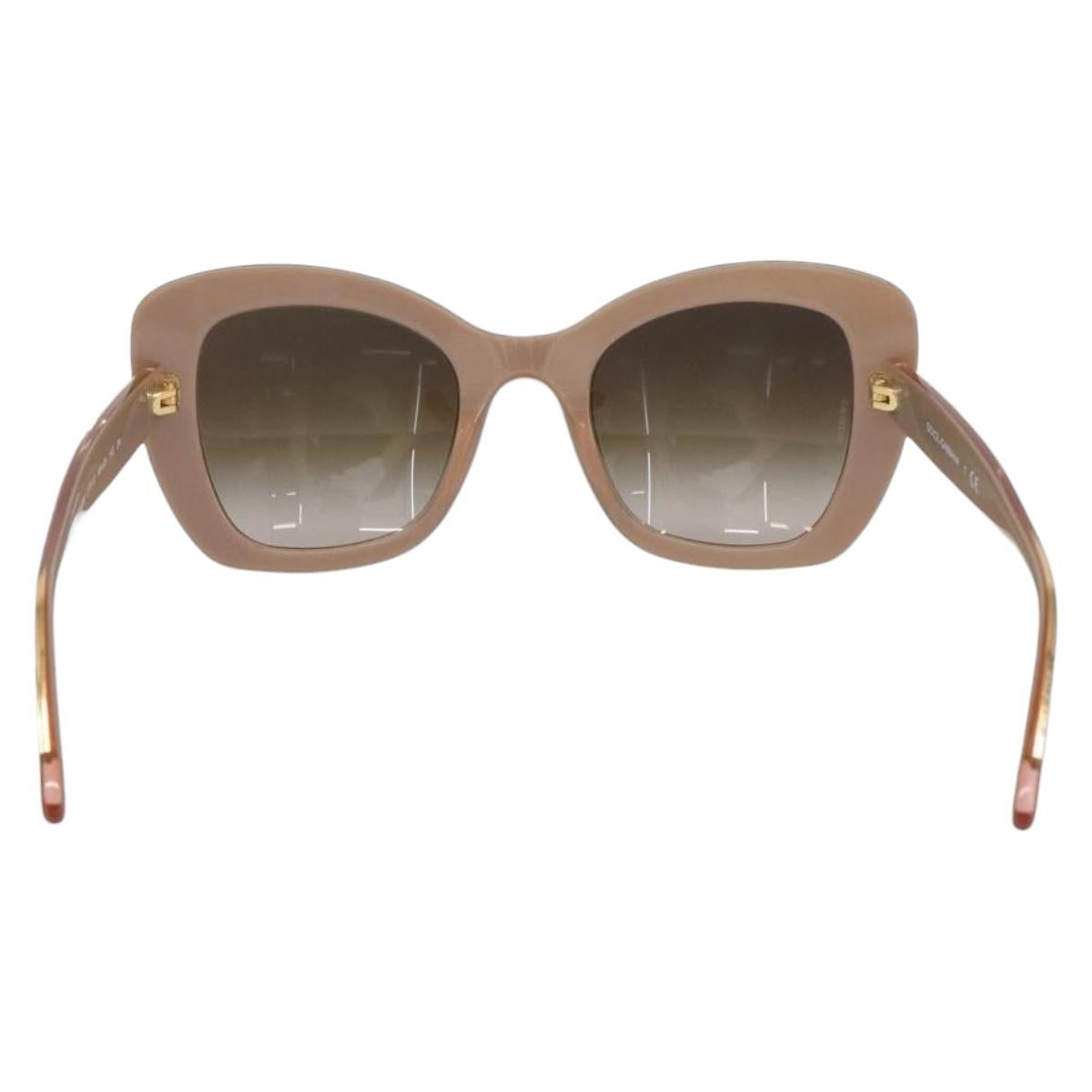 Dolce & Gabbana Sunglasses Plastic Beige Gold Auth BA16469V