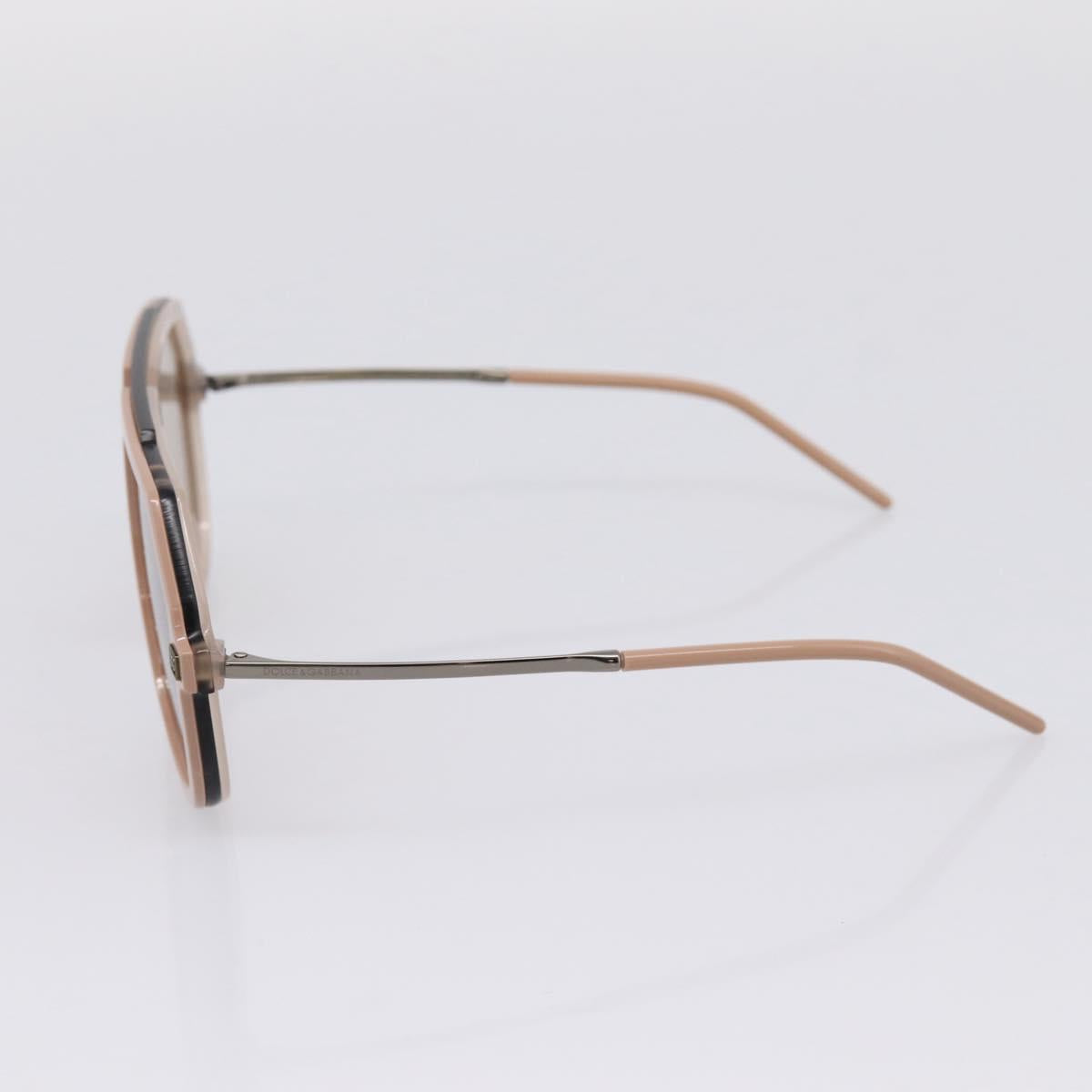 Dolce & Gabbana Sunglasses Metal Beige Silver Auth BA16471