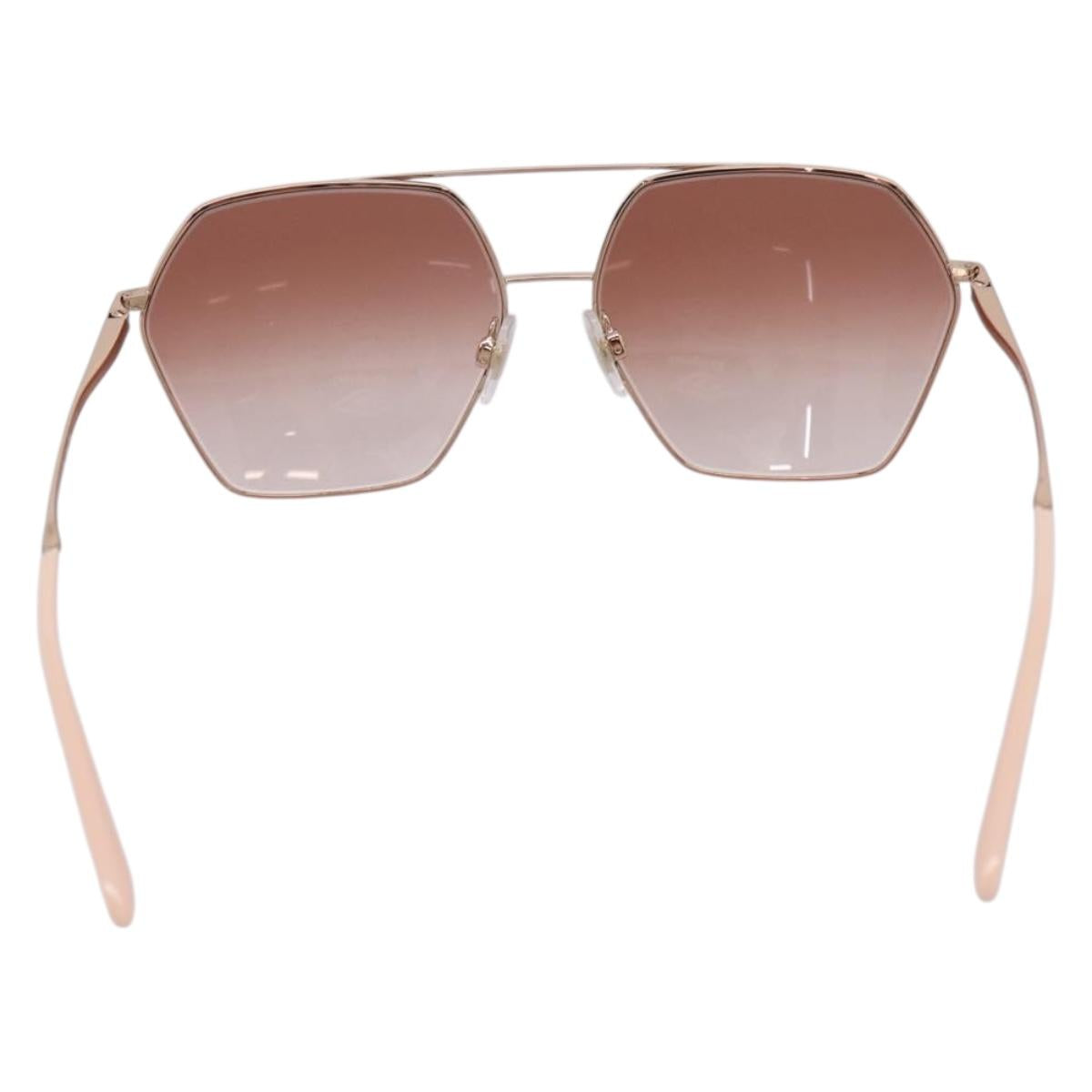 Dolce & Gabbana Sunglasses Metal Beige Gold Auth BA16472