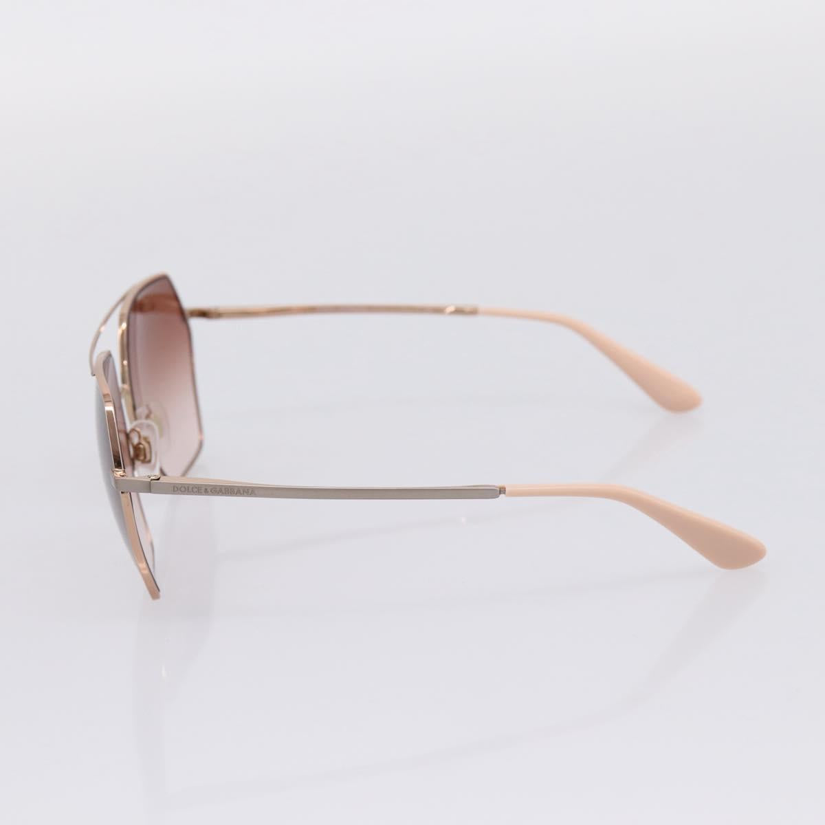 Dolce & Gabbana Sunglasses Metal Beige Gold Auth BA16472