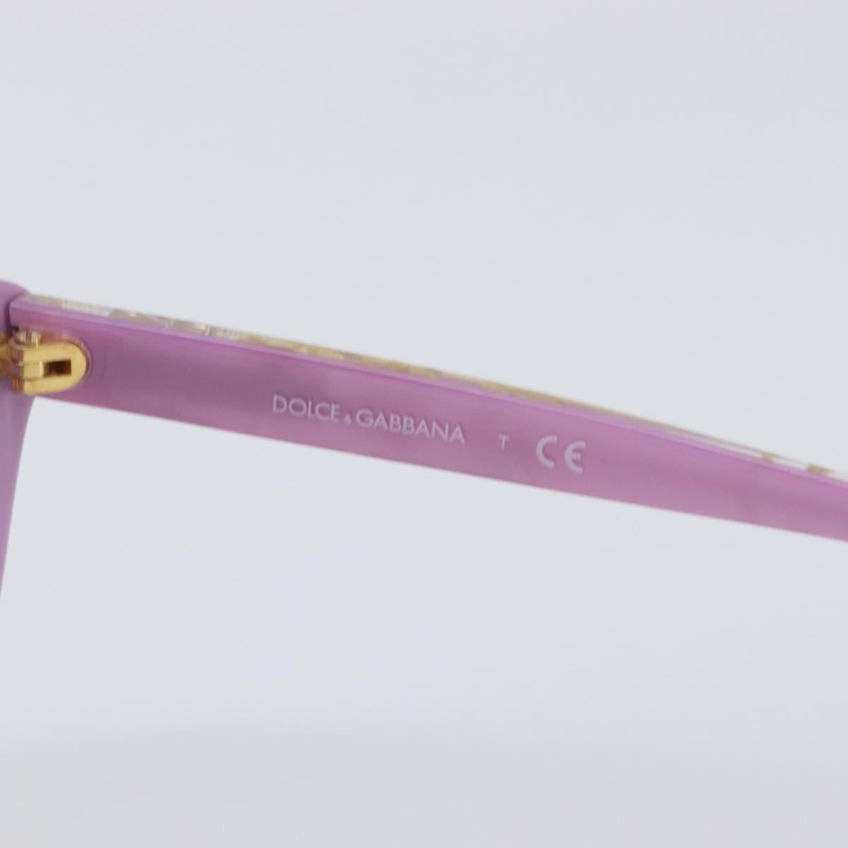 Dolce & Gabbana Sunglasses Plastic Purple Gold Auth BA16473V