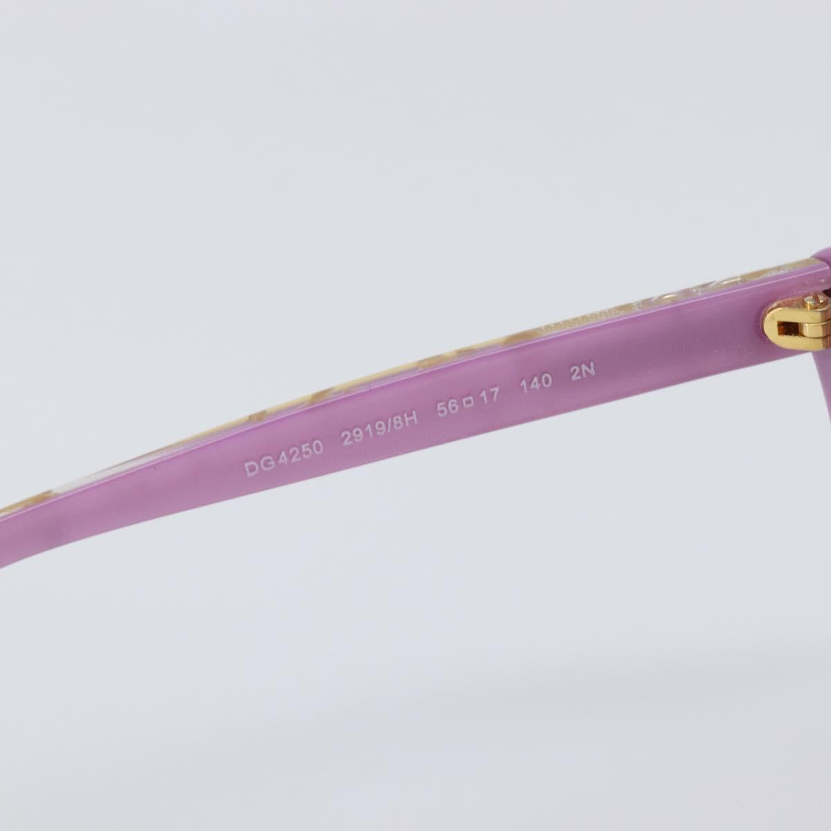 Dolce & Gabbana Sunglasses Plastic Purple Gold Auth BA16473V