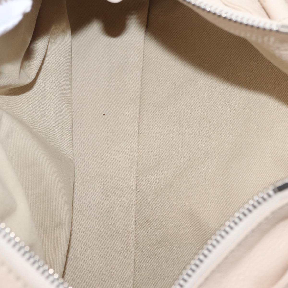 Chloe Paddington Hand Bag Leather Ivory Gold Tone Auth BA16483V