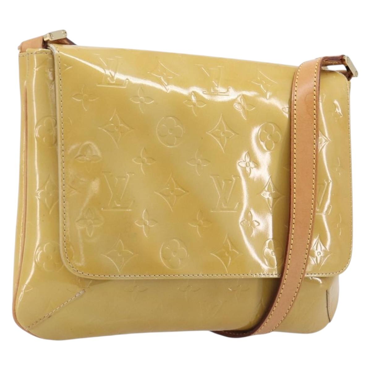LOUIS VUITTON Monogram Vernis Thompson Street Bag Beige M91301 LV Auth BA16484A