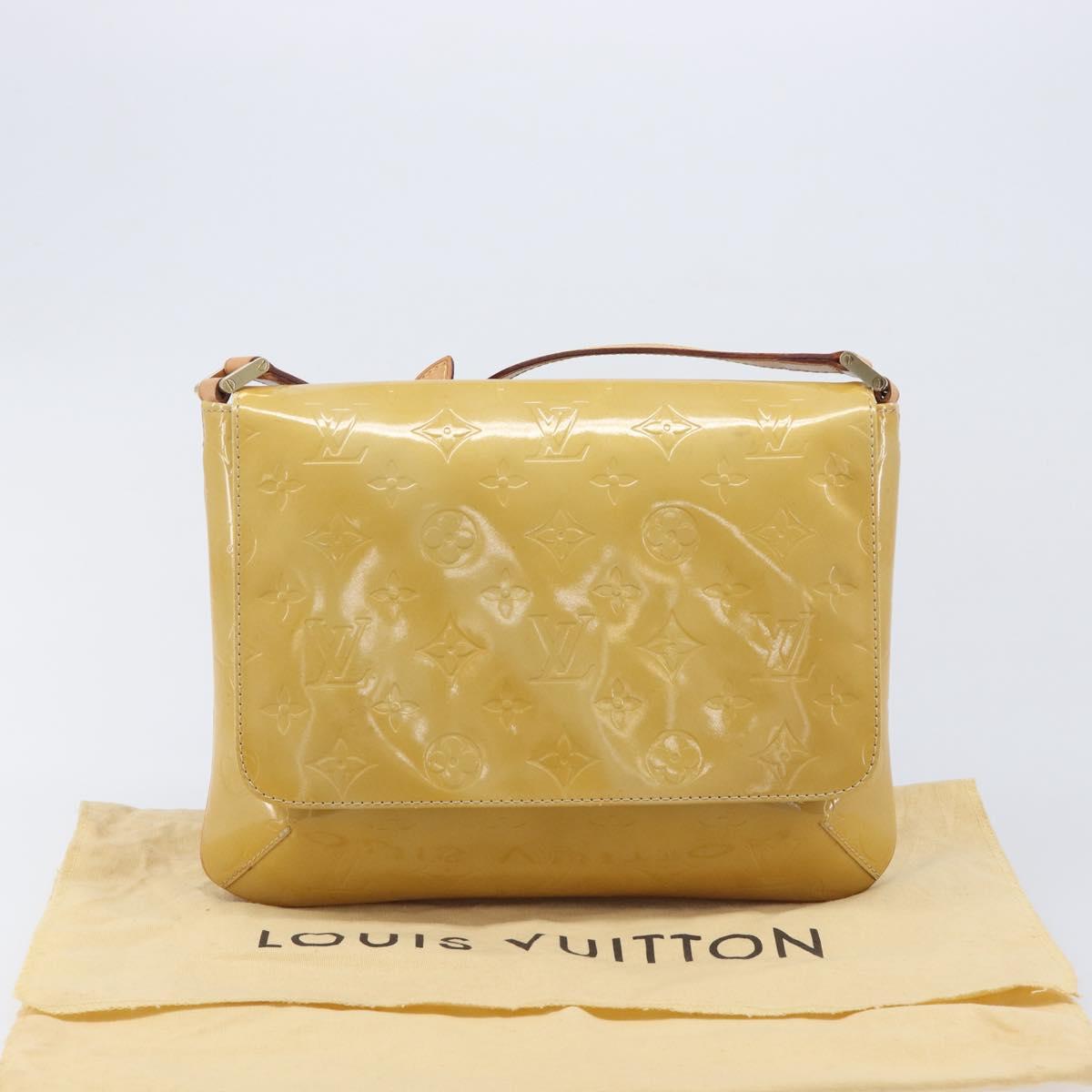 LOUIS VUITTON Monogram Vernis Thompson Street Bag Beige M91301 LV Auth BA16484A