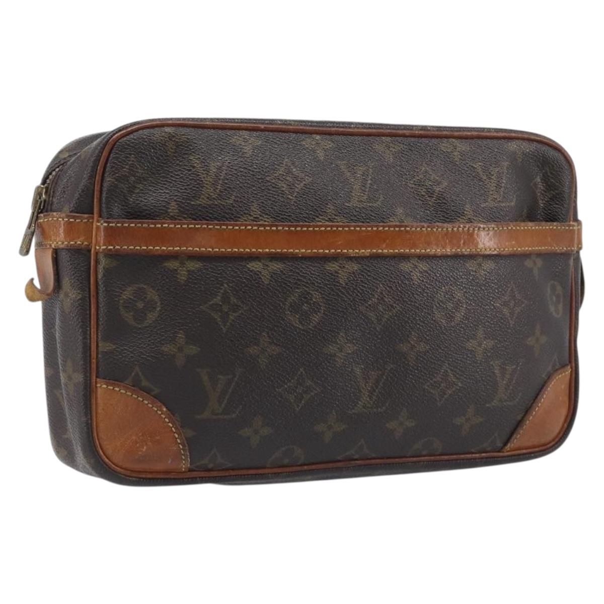 LOUIS VUITTON Monogram Compiegne 28 Clutch Bag M51845 LV Auth BA16487