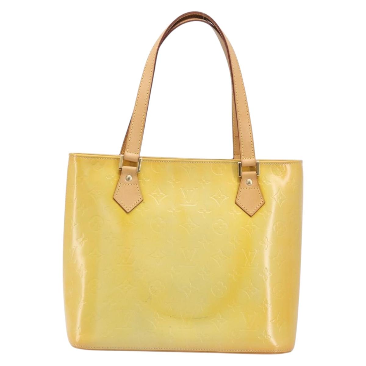 LOUIS VUITTON Monogram Vernis Houston Hand Bag Gris M91053 LV Auth BA16491
