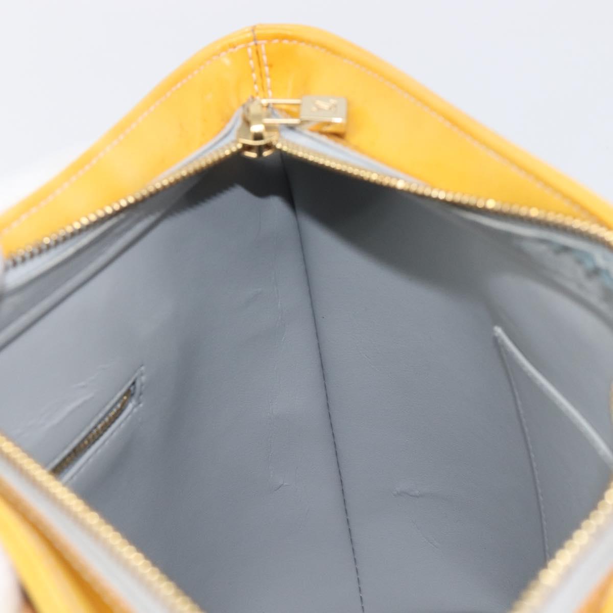 LOUIS VUITTON Monogram Vernis Houston Hand Bag Gris M91053 LV Auth BA16491