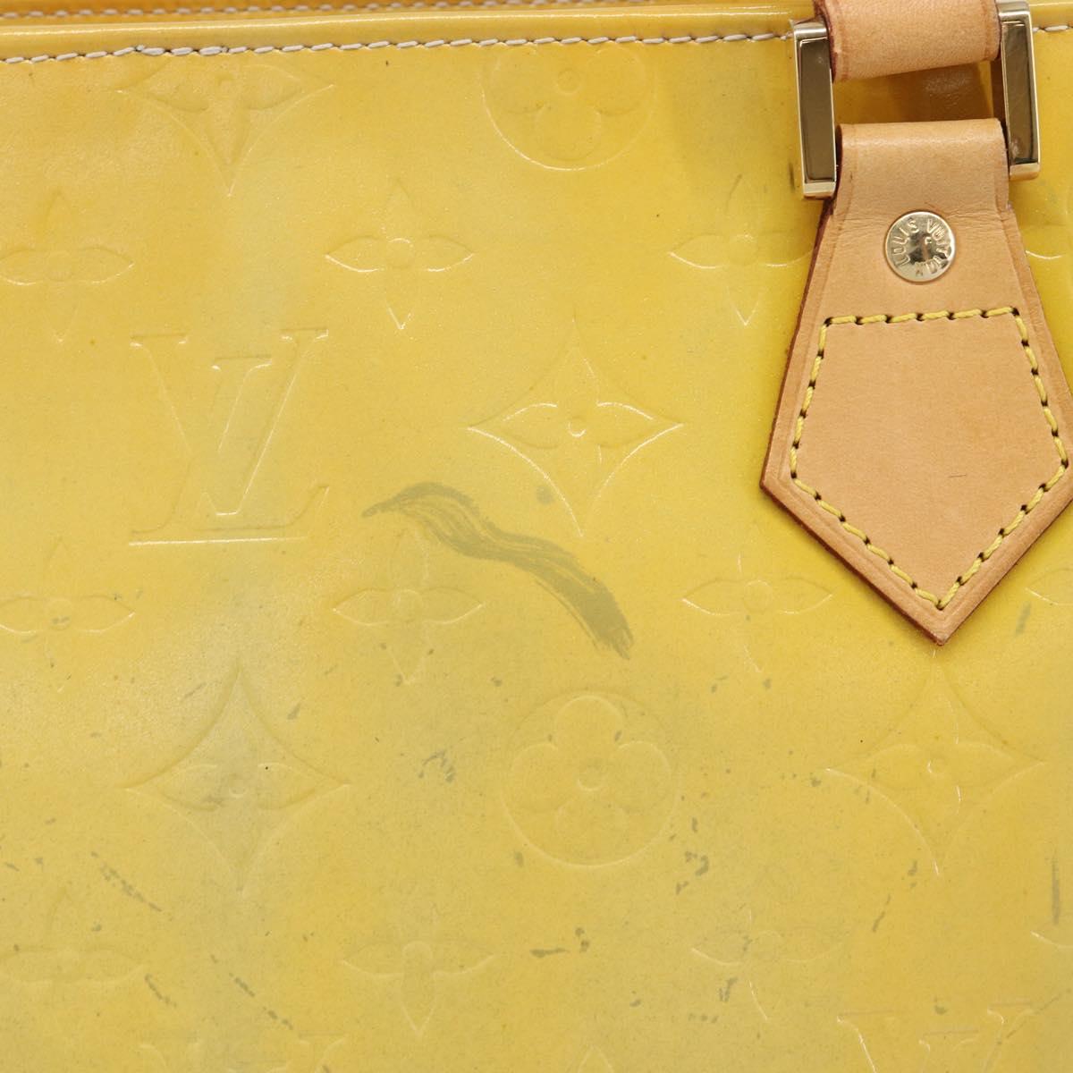 LOUIS VUITTON Monogram Vernis Houston Hand Bag Gris M91053 LV Auth BA16491