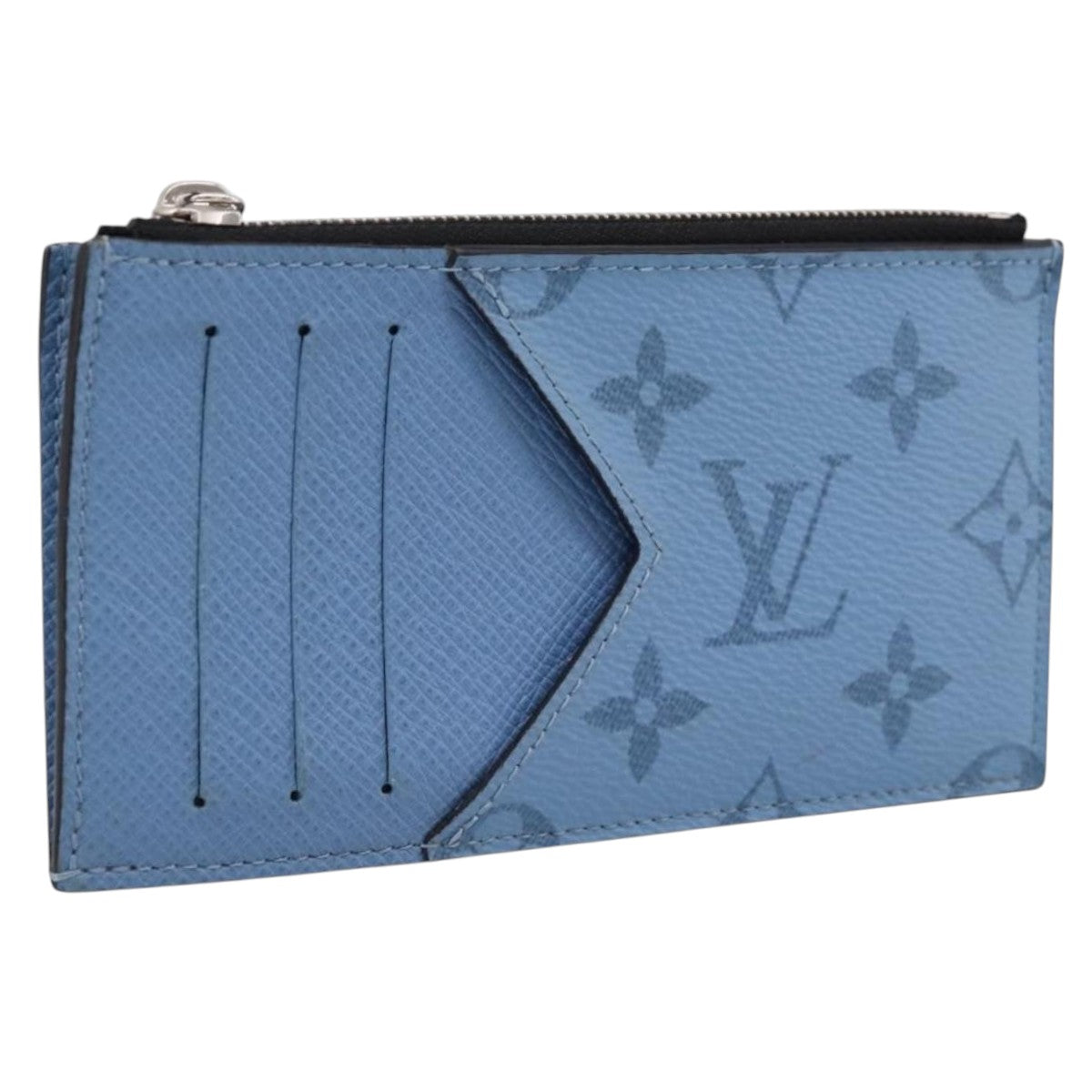 LOUIS VUITTON Taigalama Fragment Case Blue M30785 LV Auth BA16501