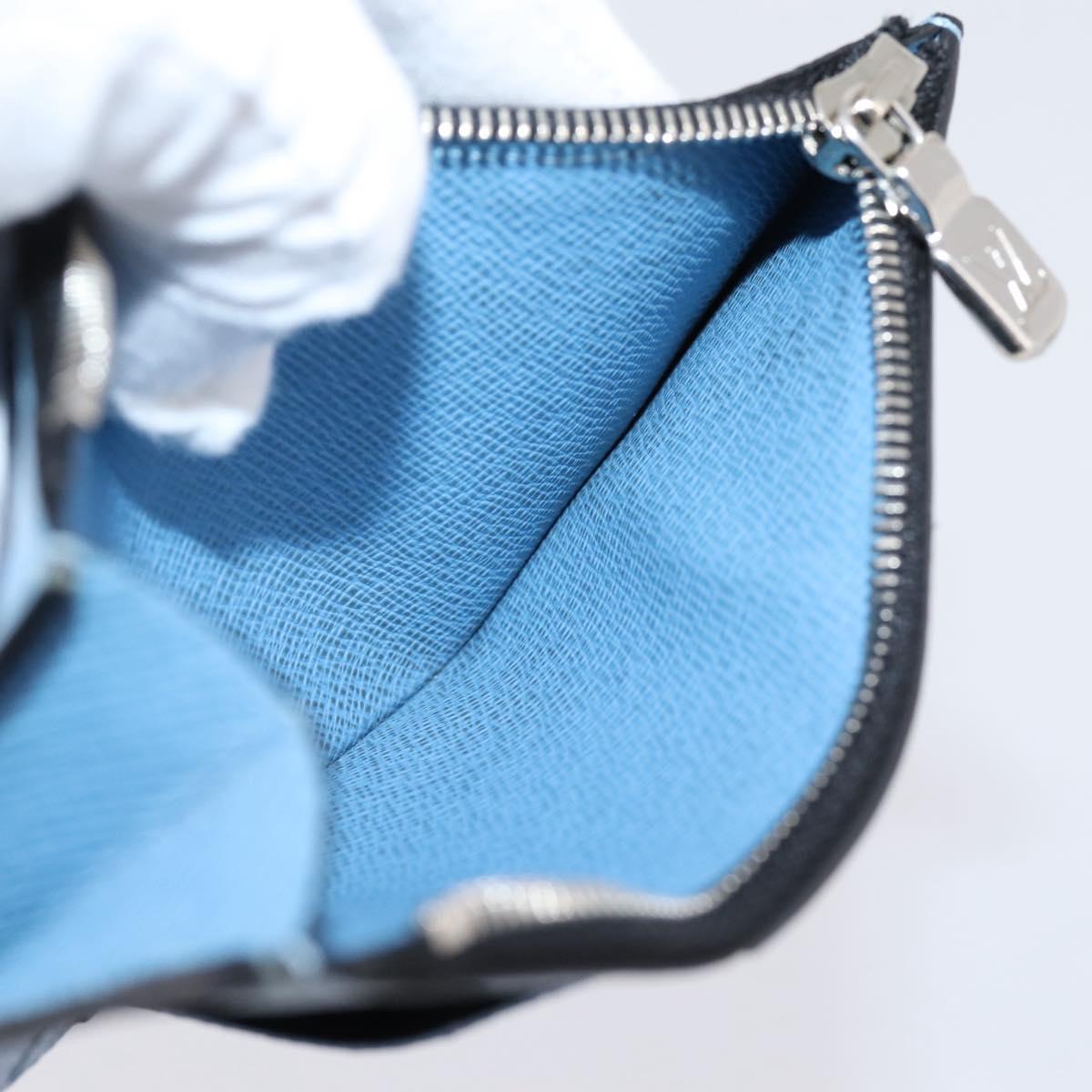 LOUIS VUITTON Taigalama Fragment Case Blue M30785 LV Auth BA16501