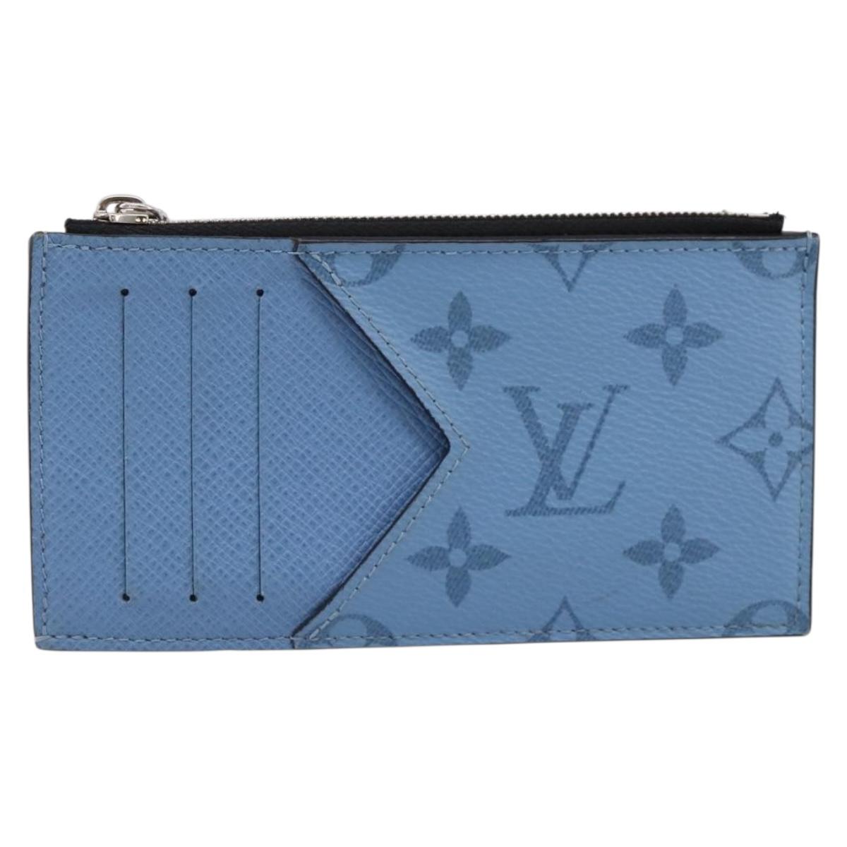 LOUIS VUITTON Taigalama Fragment Case Blue M30785 LV Auth BA16501