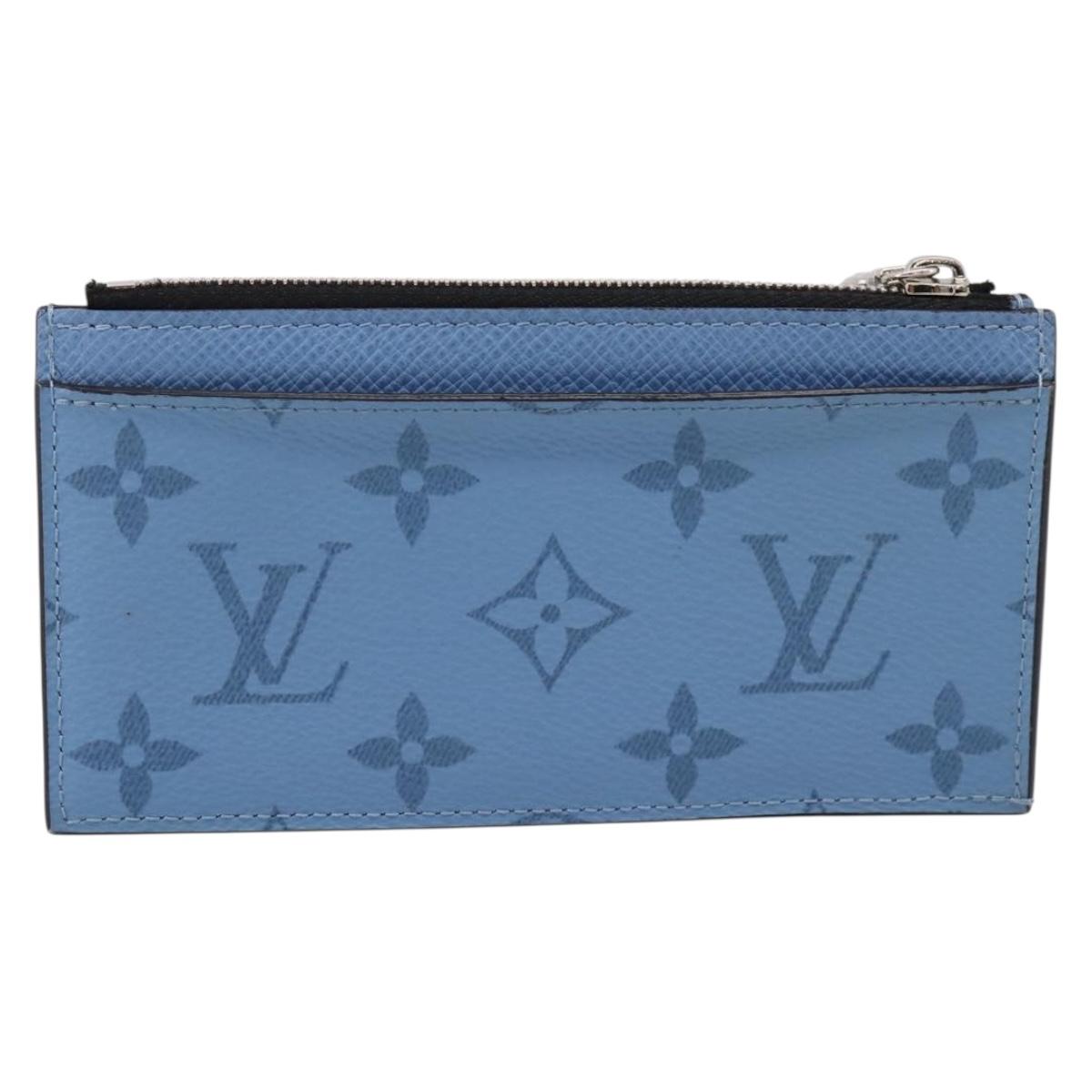 LOUIS VUITTON Taigalama Fragment Case Blue M30785 LV Auth BA16501