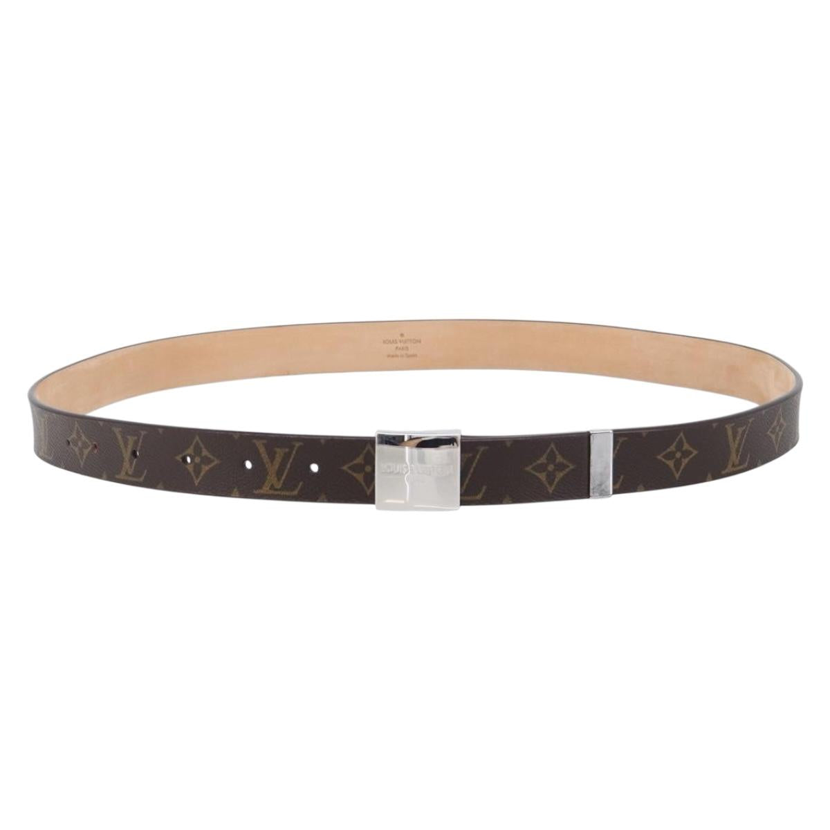 LOUIS VUITTON Monogram Ceinture Carre Belt LV Auth BA16507