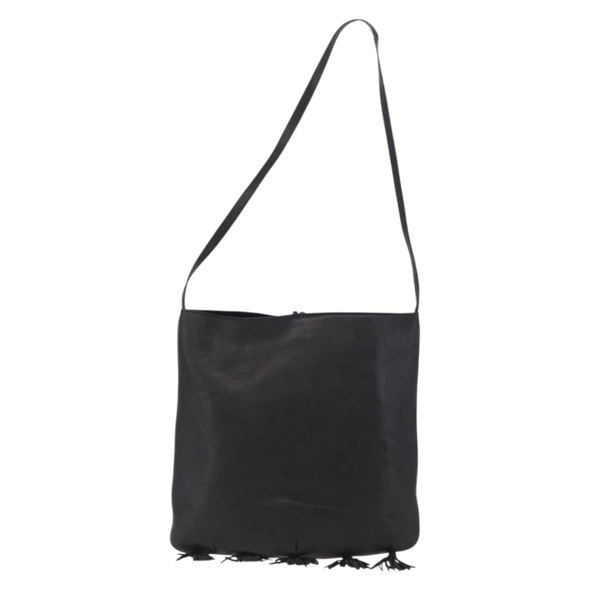 Salvatore Ferragamo Tote Bag Suede Black Gold Tone Auth BA16514