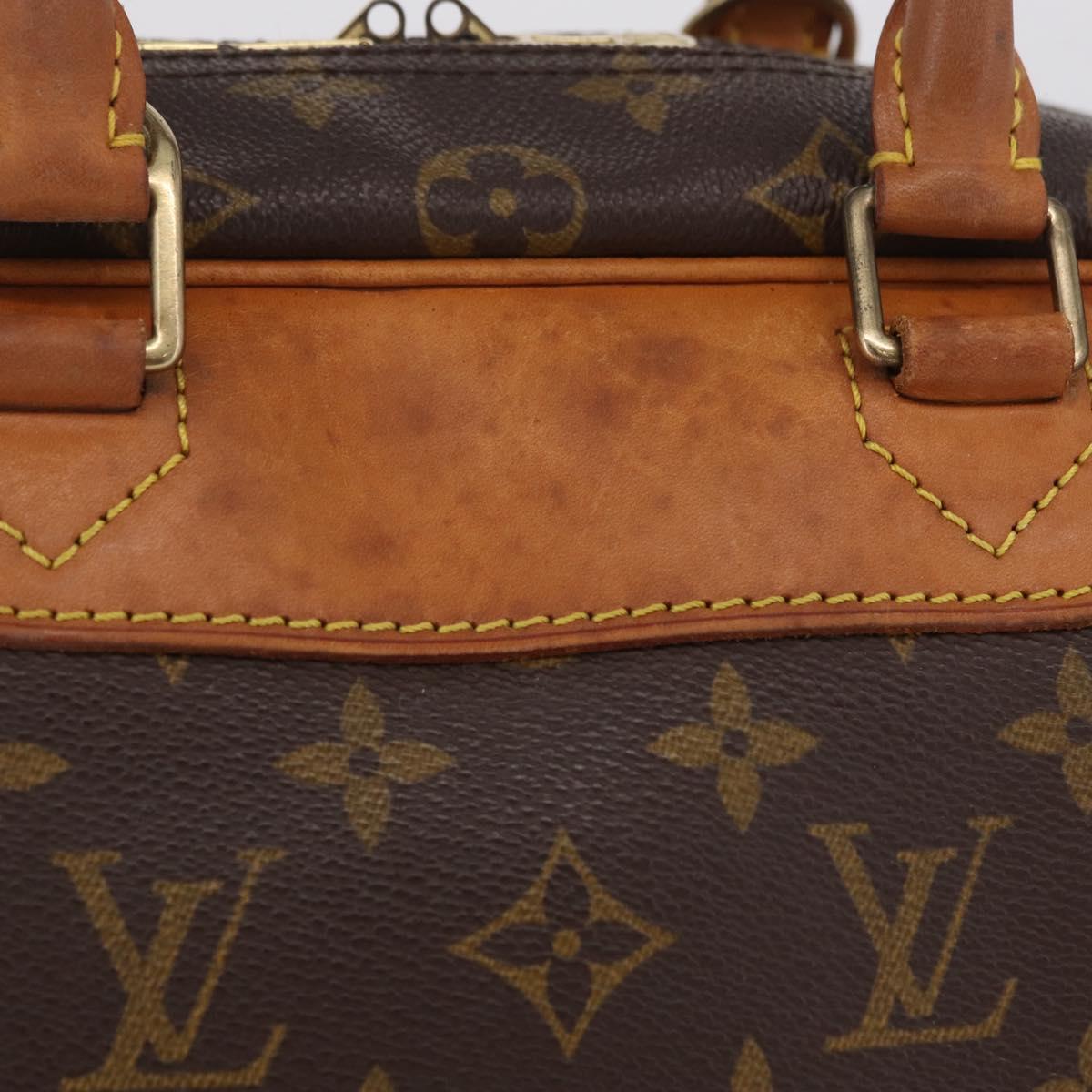 LOUIS VUITTON Monogram Deauville Hand Bag M47270 LV Auth BA16520
