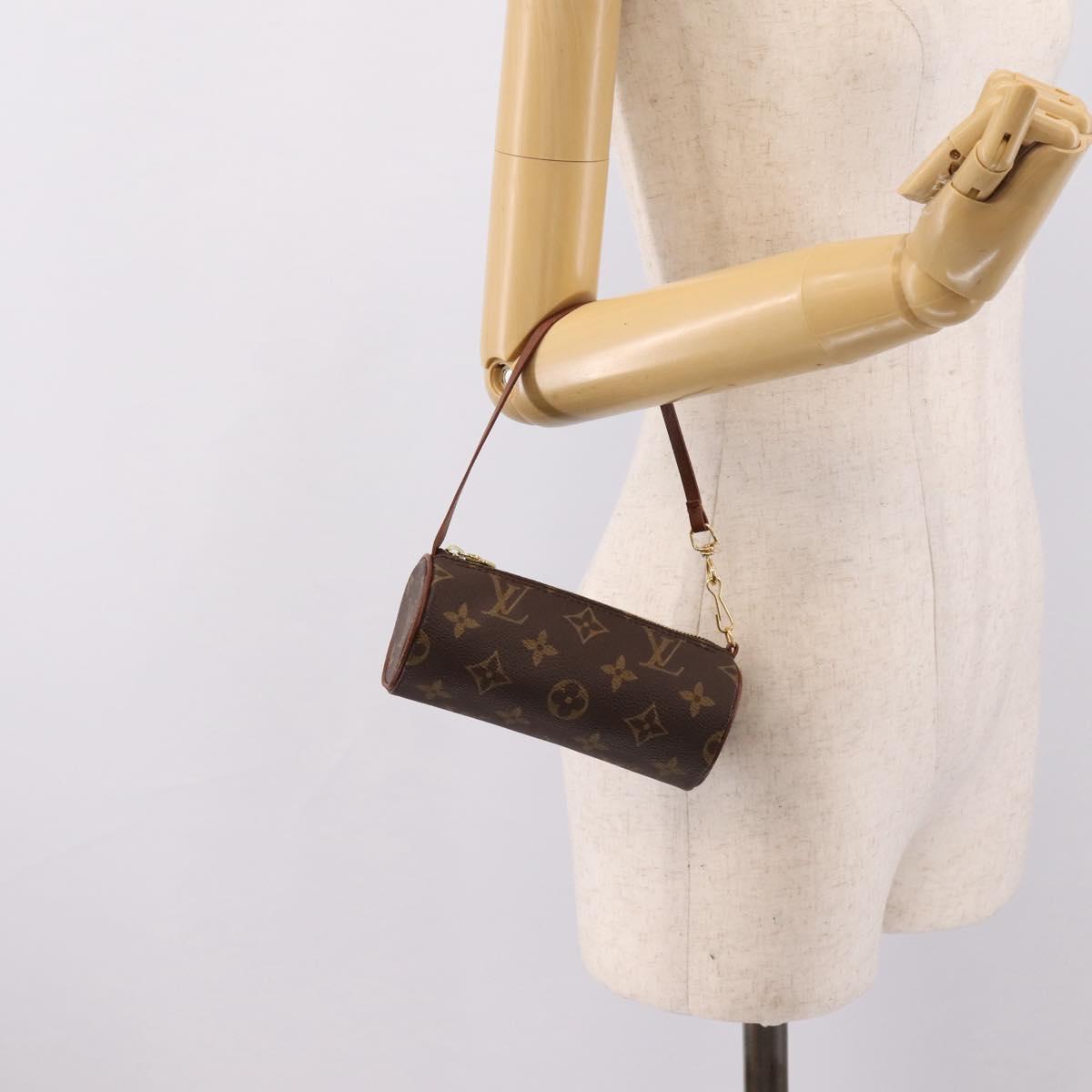 LOUIS VUITTON Monogram Papillon Pouch Pouch LV Auth BA16521
