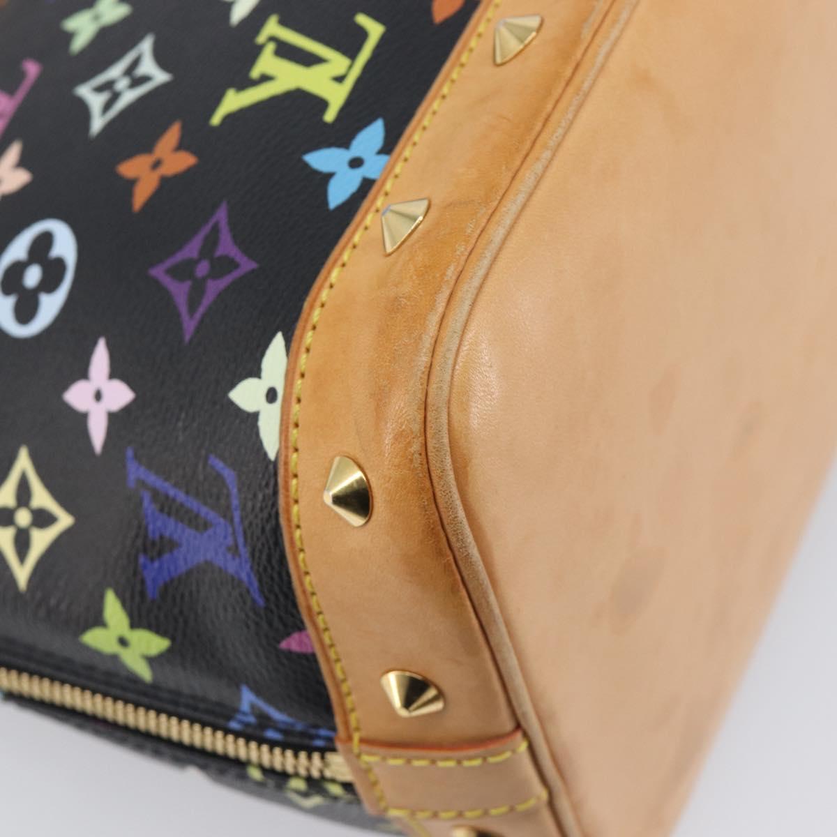LOUIS VUITTON Monogram Multicolor Alma Hand Bag Black M92646 LV Auth BA16525A