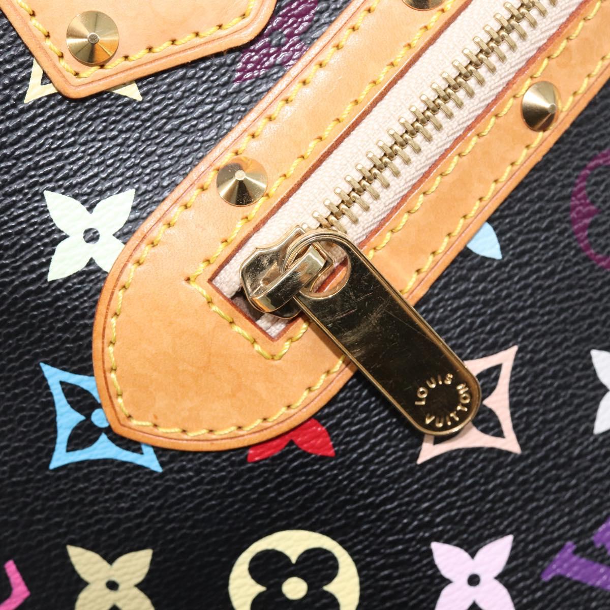 LOUIS VUITTON Monogram Multicolor Alma Hand Bag Black M92646 LV Auth BA16525A