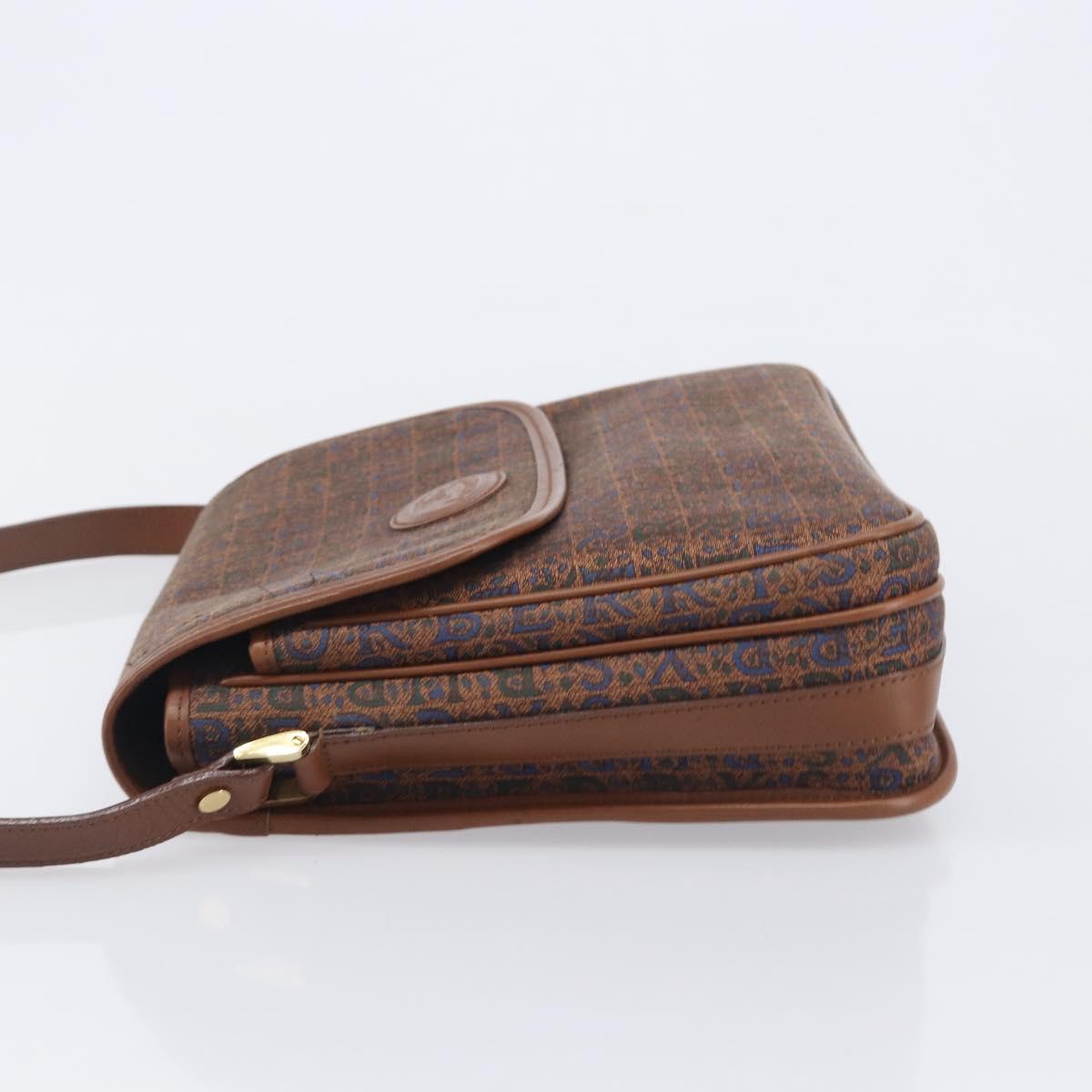Burberrys Shoulder Bag Canvas Brown Gold Tone Auth BA16531A