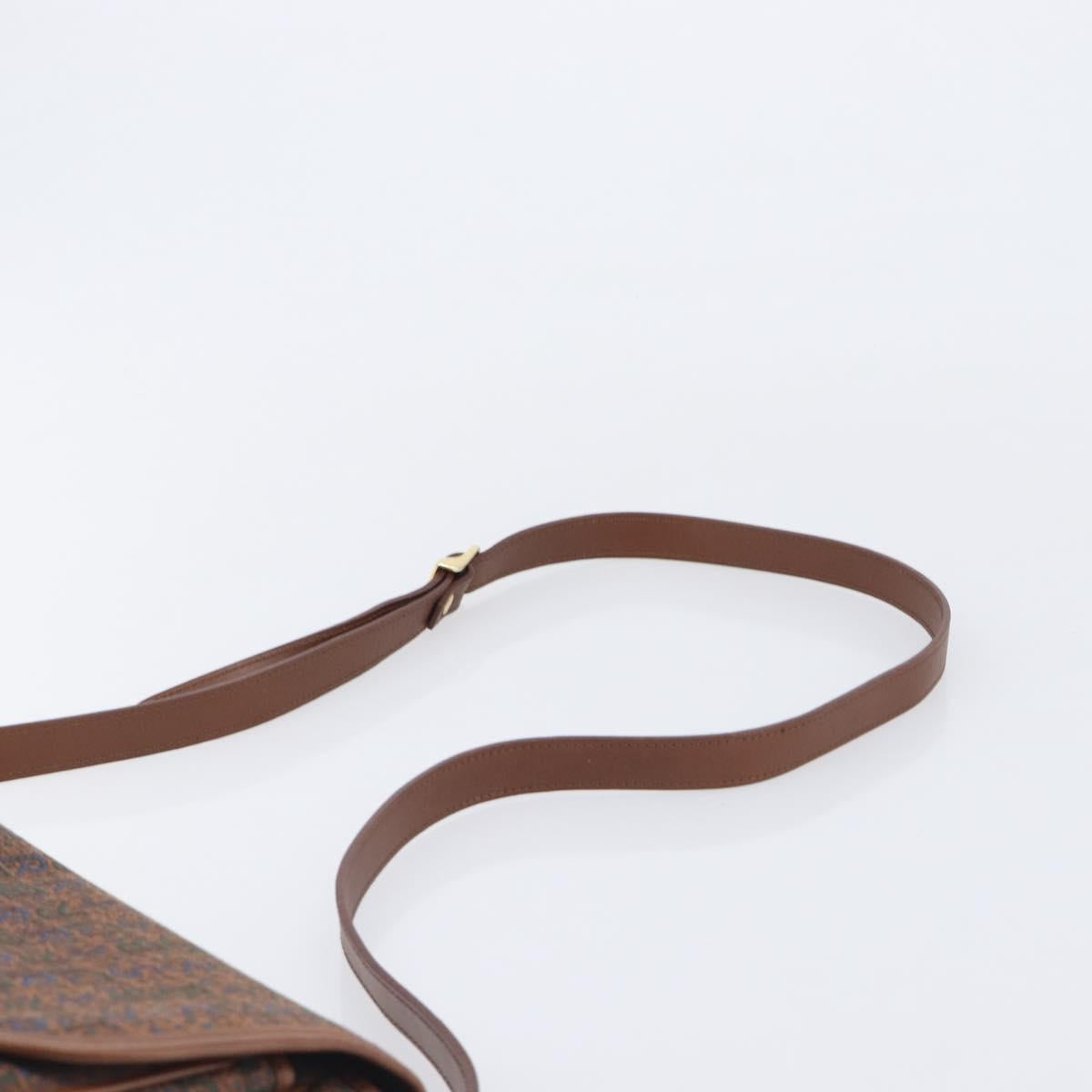 Burberrys Shoulder Bag Canvas Brown Gold Tone Auth BA16531A
