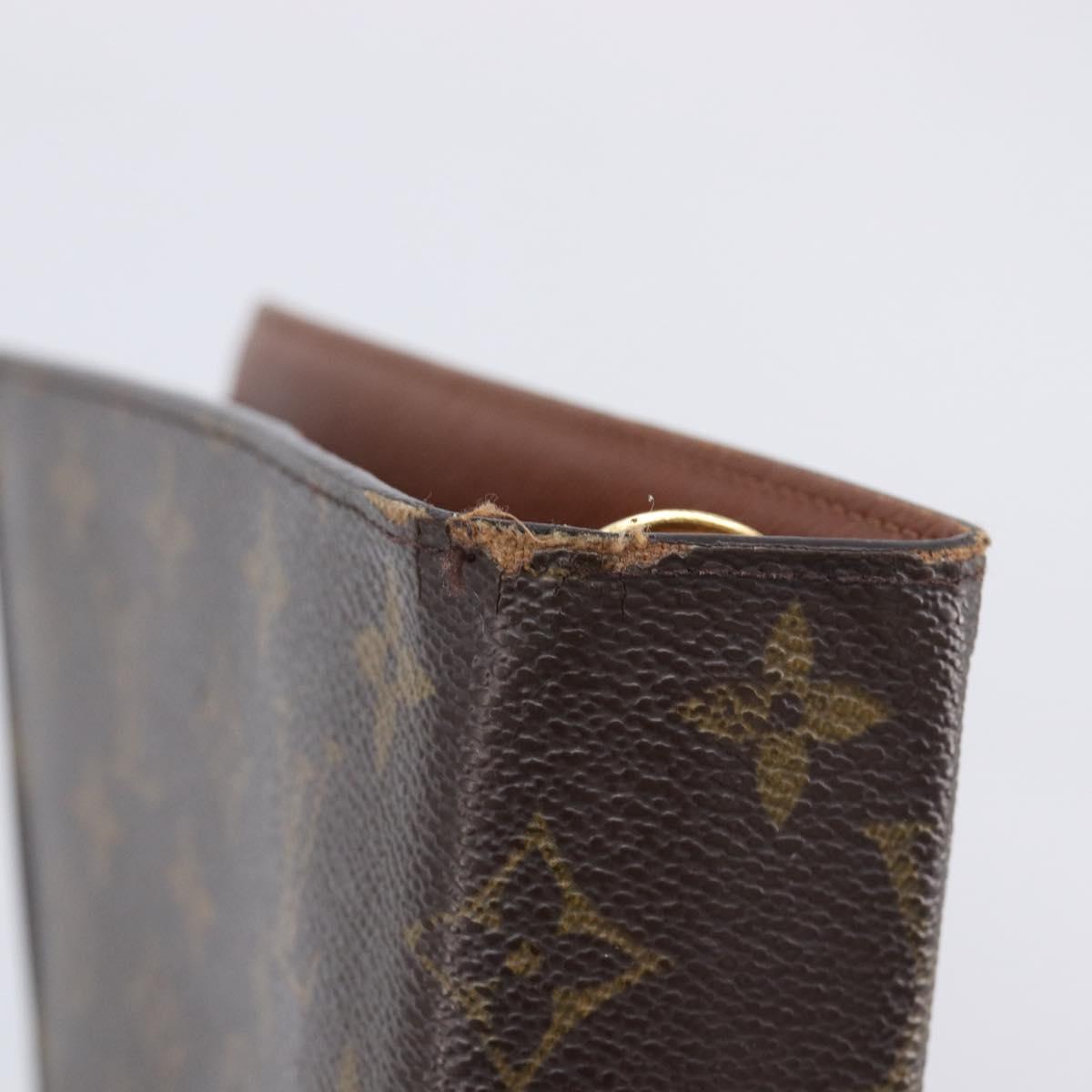 LOUIS VUITTON Monogram Agenda GM Day Planner Cover R20006 LV Auth BA16538