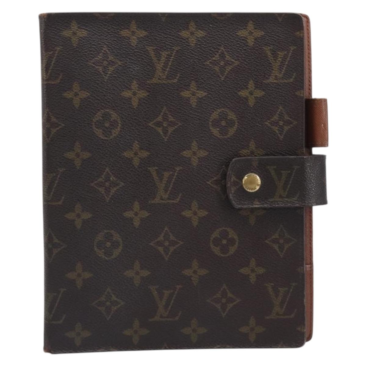 LOUIS VUITTON Monogram Agenda GM Day Planner Cover R20006 LV Auth BA16538