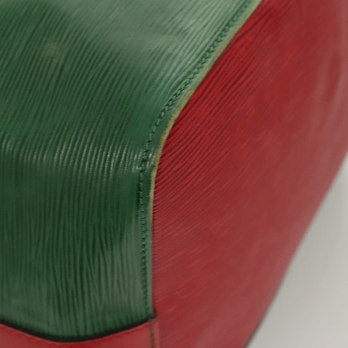 LOUIS VUITTON Epi Petit Noe Shoulder Bag Bicolor Green Red M44147 LV Auth BA1654