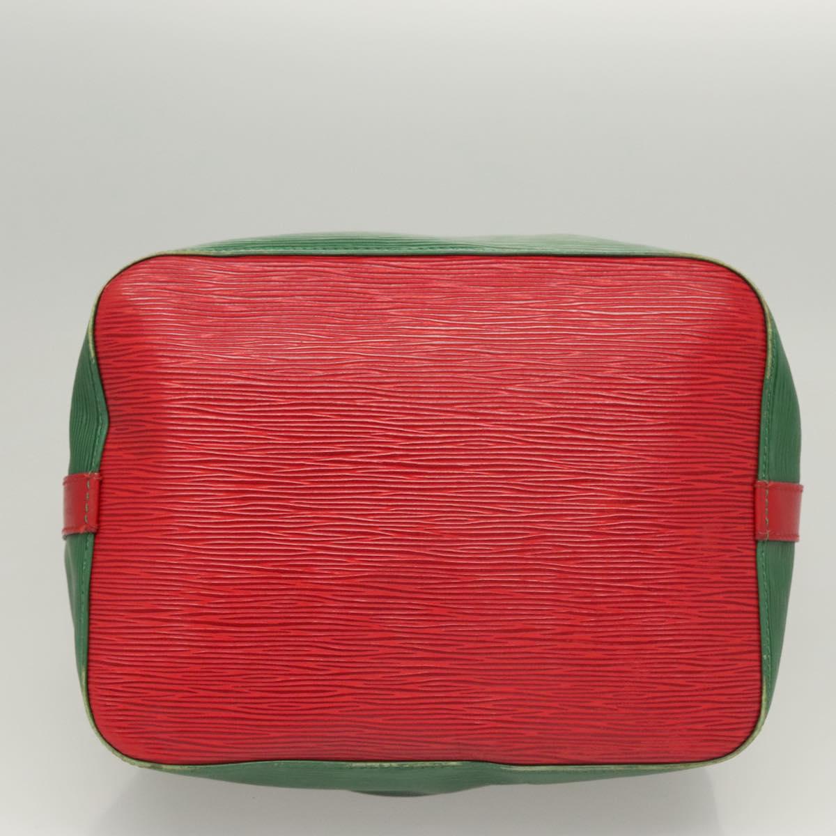 LOUIS VUITTON Epi Petit Noe Shoulder Bag Bicolor Green Red M44147 LV Auth BA1654